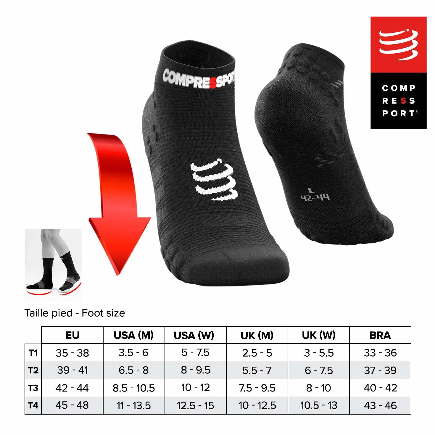 Compresssport – PRS V3 Run Low skarpety do biegania – efektywne wsparcie, doskonały komfort i optymalna wentylacja – bieganie, triatlon, trening