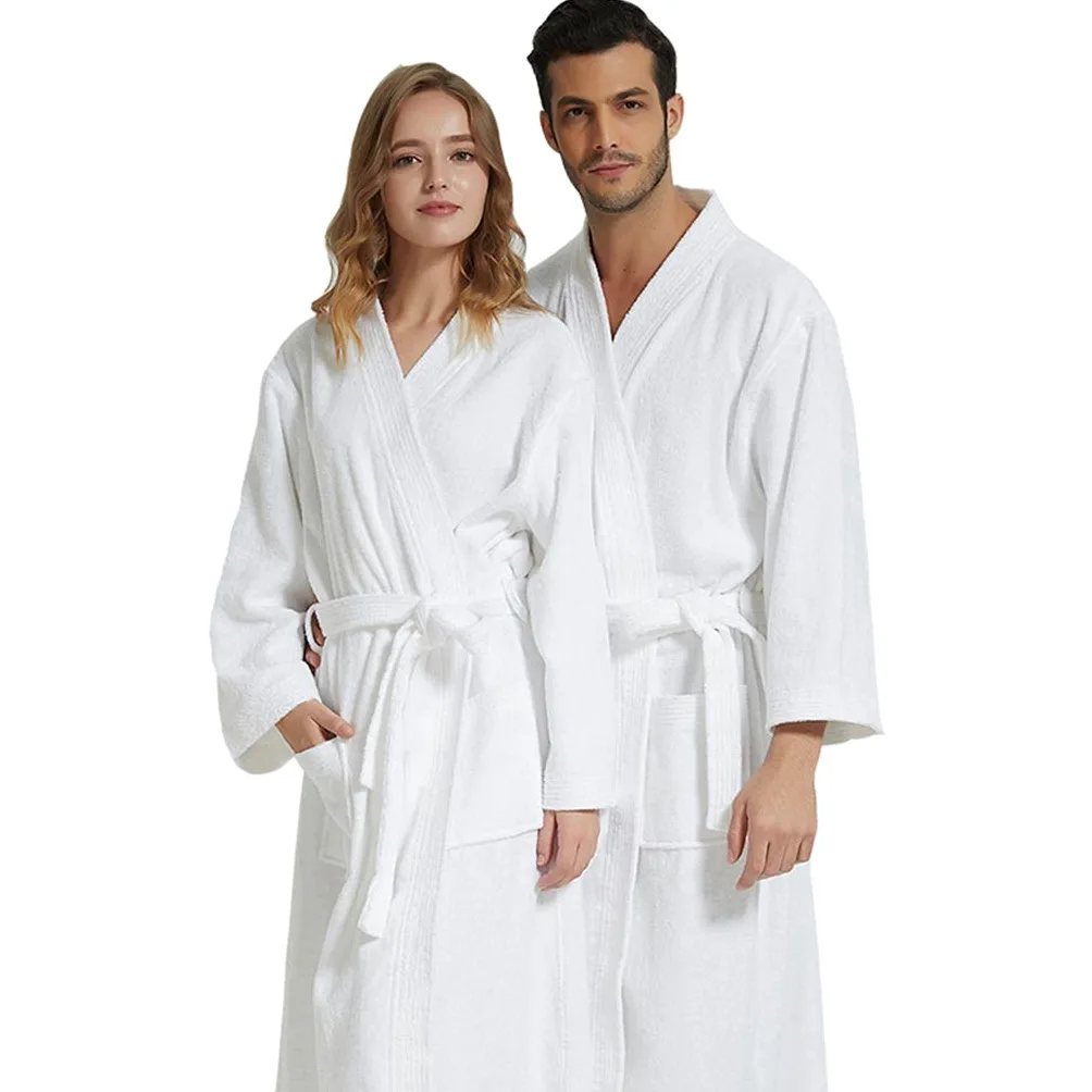 Szlafrok Szlafroki Szlafroki Dla Kobiet Suknia, Pary Szlafroki Frotte Szaty, Kimono Szaty Dla Kobiet, Bawełniany Szlafrok Szlafrok Ręcznik Lekki Szlafroki Hotel