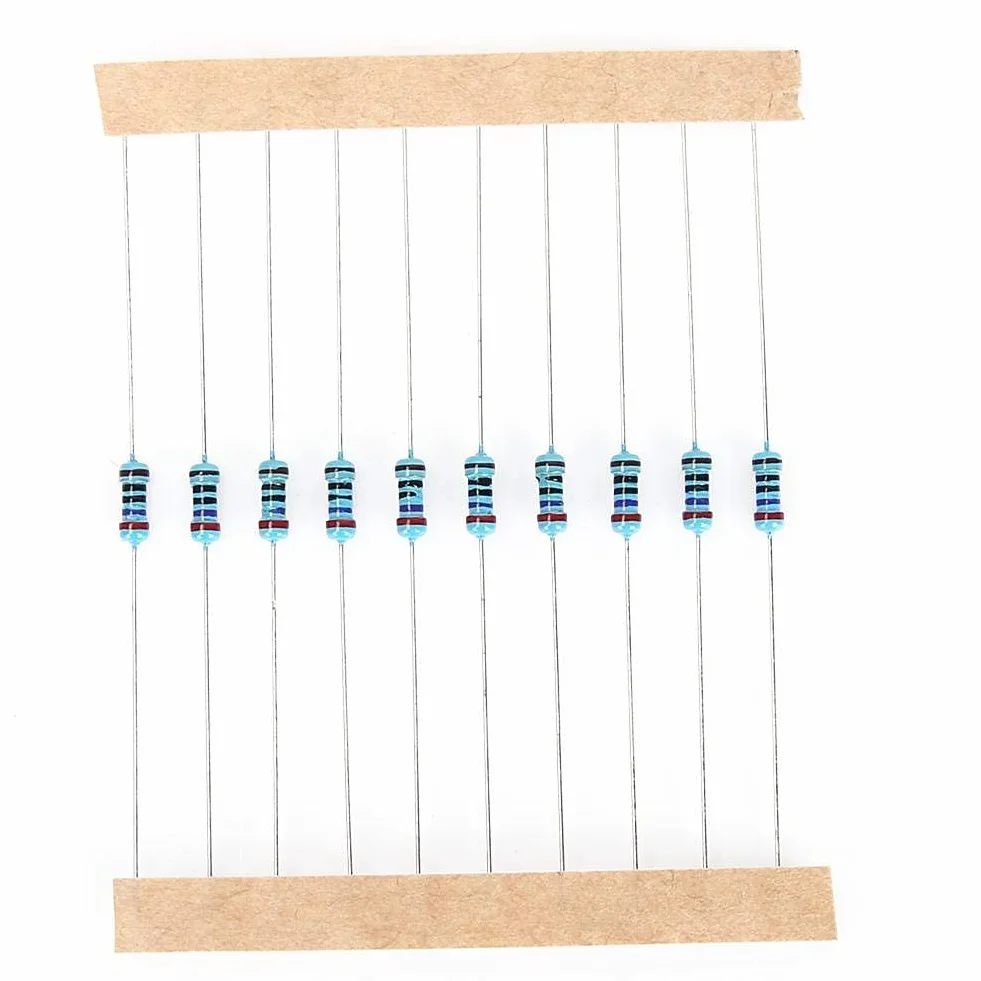 Rezystory 1/4W 1% 101M Ohm 30 wartości Zestaw rezystorów Tolerancja Rezystor z folii metalowej Zestaw asortymentowy Różne rezystory 10 sztuk każdy