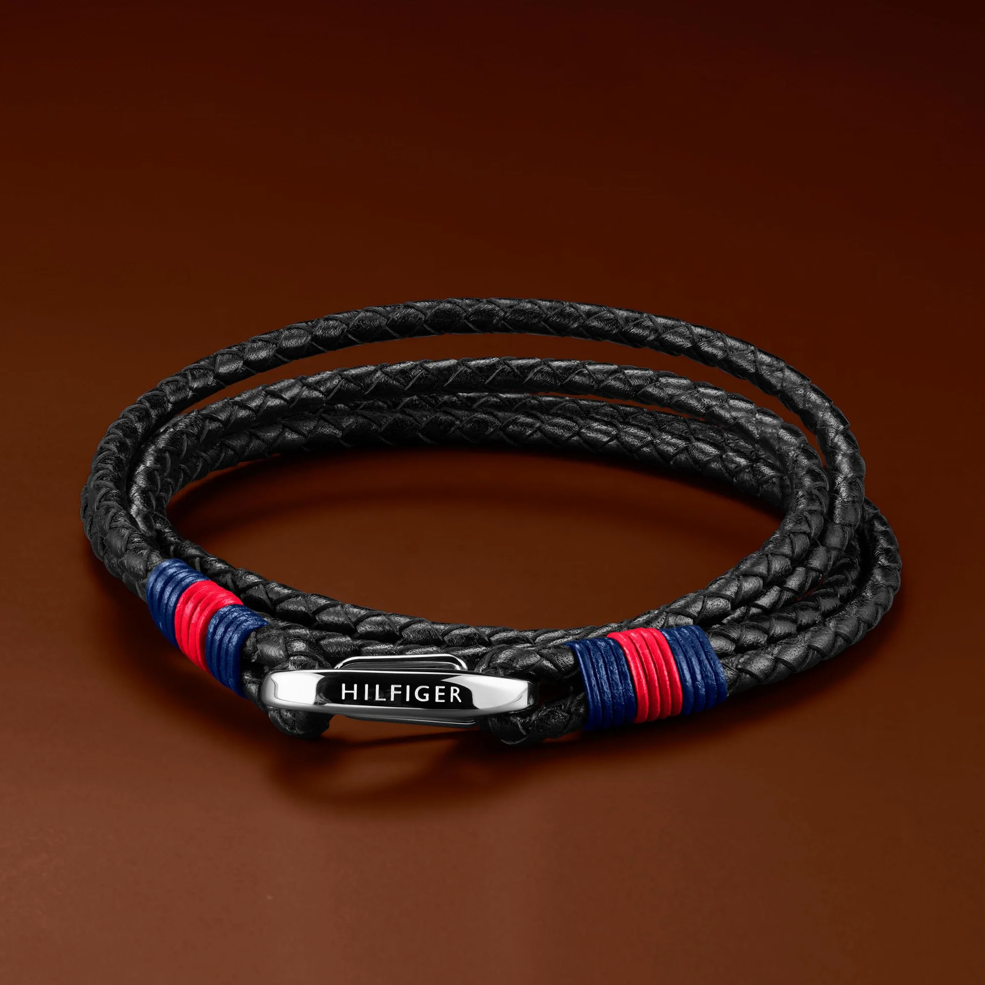 Tommy Hilfiger Mężczyźni 2700534 Bransoletka, Czarny, 43cm