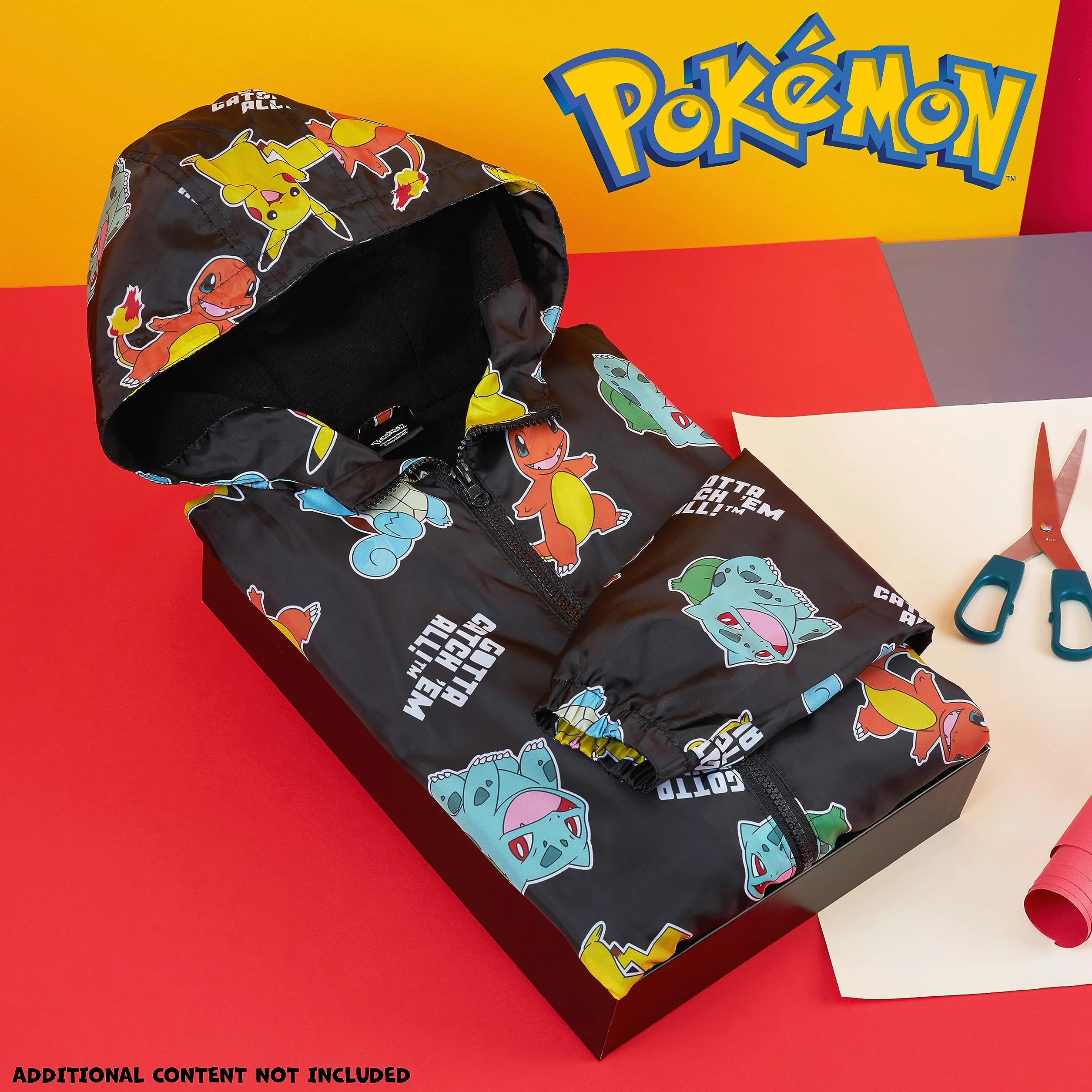Pokemon kurtka przeciwdeszczowa dla dzieci wodoszczelna 100% poliester