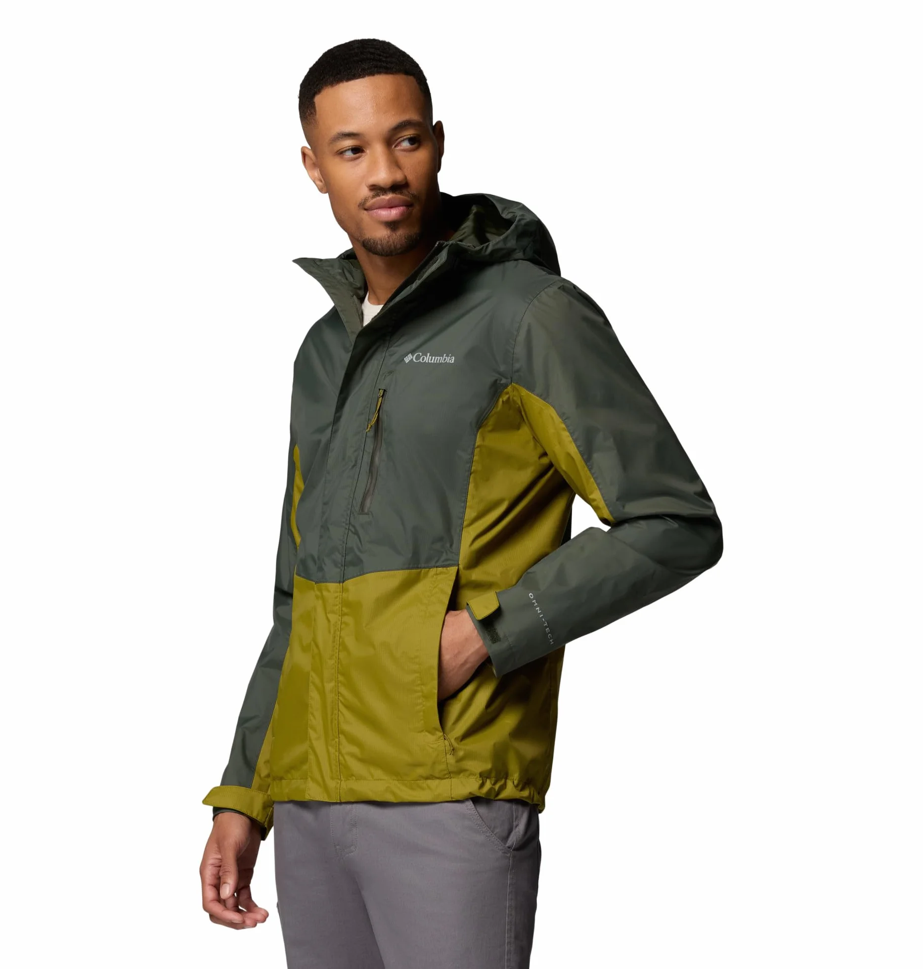 Columbia Wodoodporna kurtka przeciwdeszczowa Mężczyźni Pouring Adventure 3 Jacket