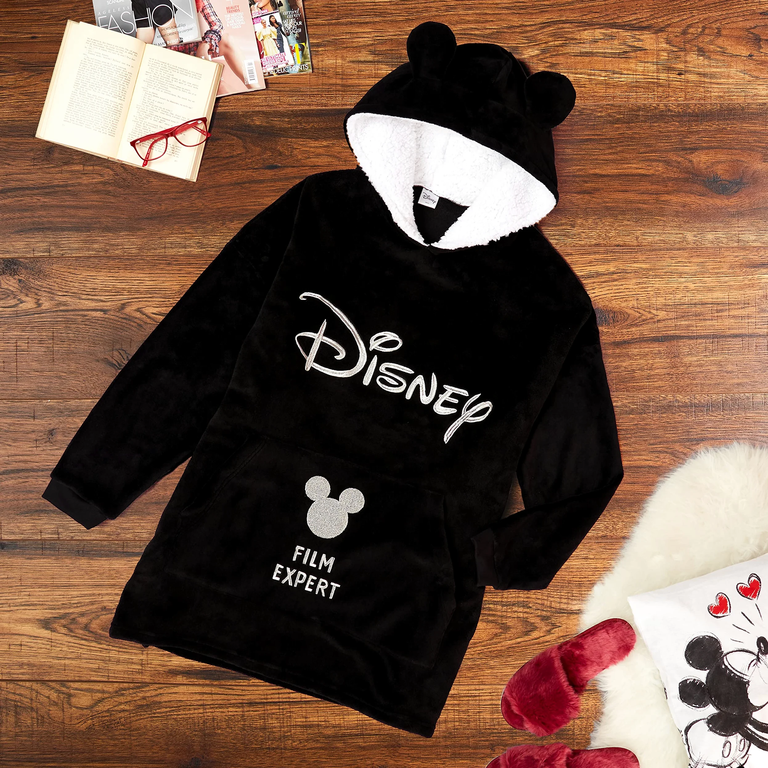 Disney Bluzy Damskie, Oversizowa Bluza z Kapturem, Prezenty Minnie i Mickey