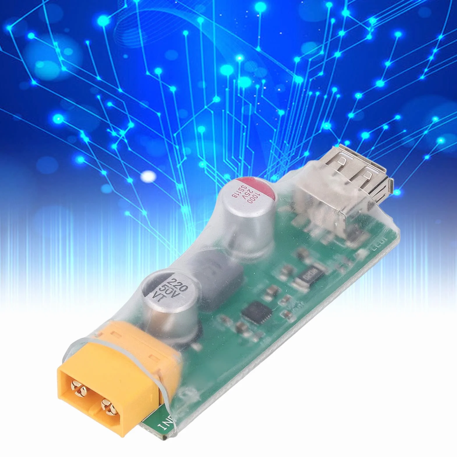 Konwerter ładowania XT60 na USB Multi Protection Round Hole3 Interfejsy Plug and Play Materiał PCB Moduł Konwersji ładowania USB dla Prawie Wszystkich urządzeń Elektronicznych