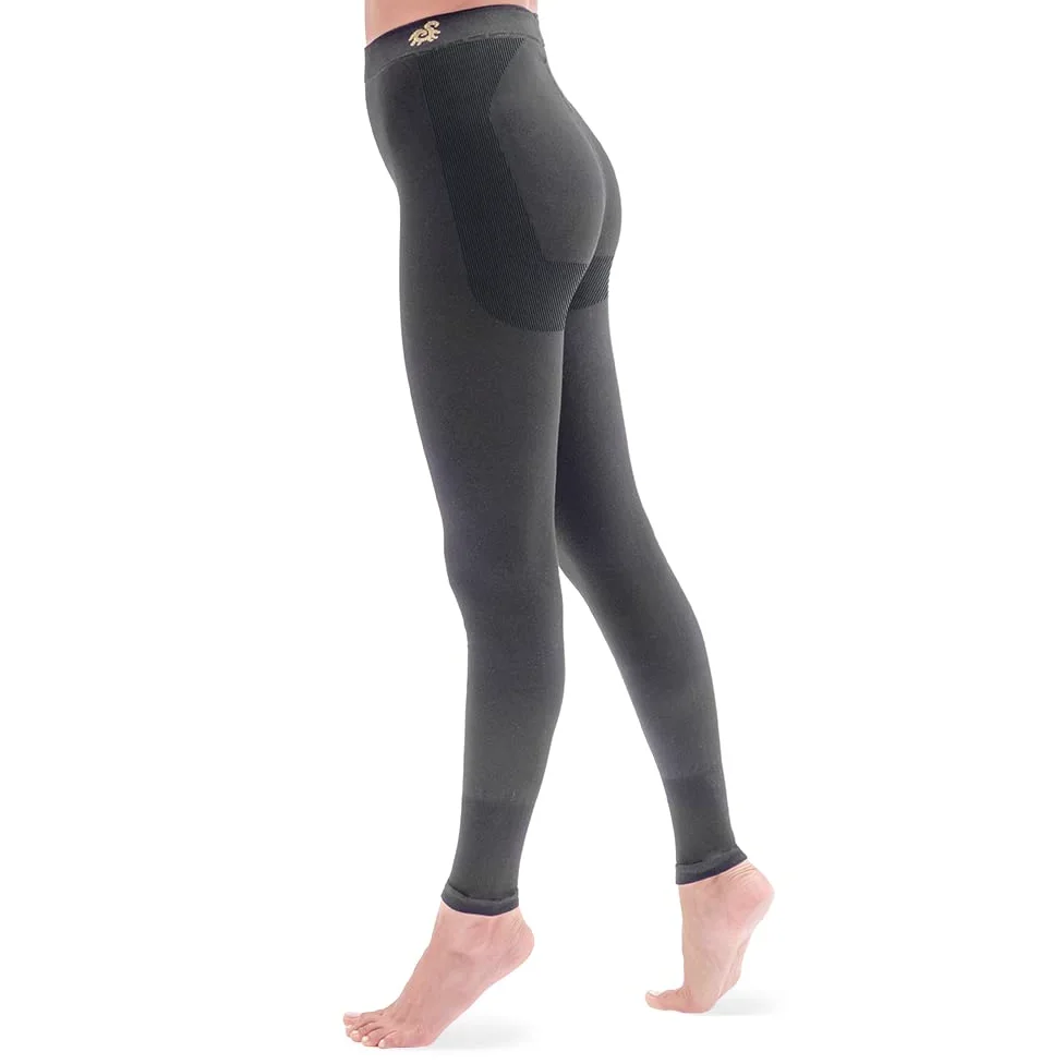 SOLIDEA Legginsy Damskie Push Up Be You Bamboo Icon | Legginsy Stopniowa kompresja 15/21 mmHg, Legginsy sportowe Damskie Push Up, Legginsy lakiernicze, Nero, 44