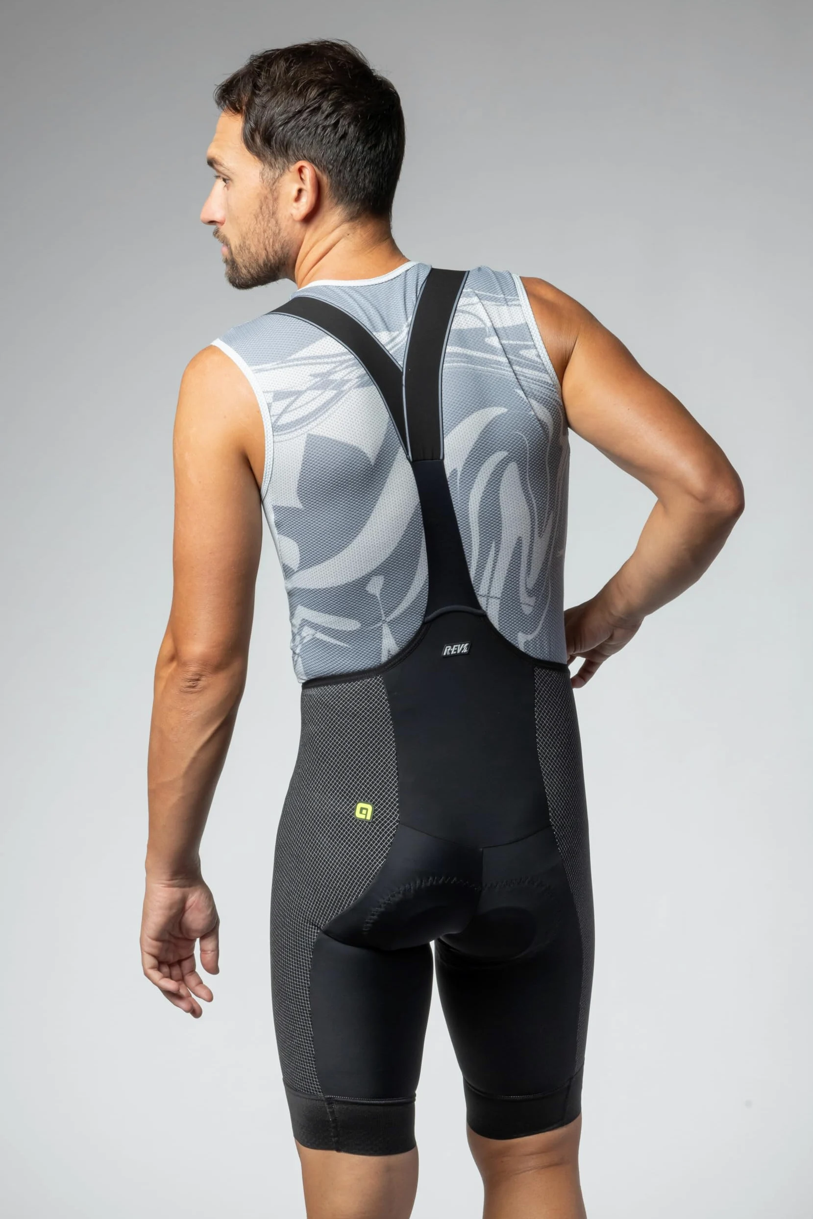 Alé Cycling Męskie spodenki na szelkach R-EV1 Pro Race Strong Black, XL