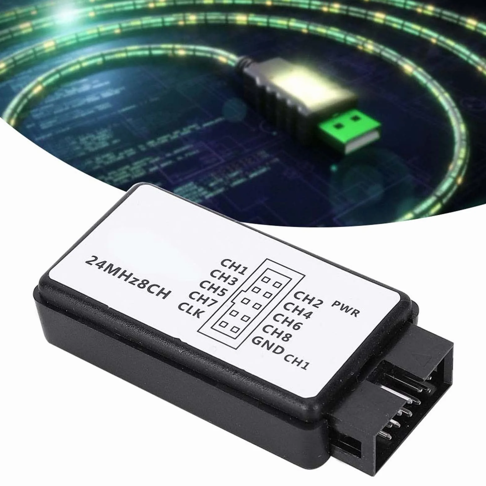 Zestaw Analizatorów Stanów Logicznych USB Mini Cyfrowy Kieszonkowy DSlogic Plus 8-kanałowa pamięć Wejściowa 24 MHz