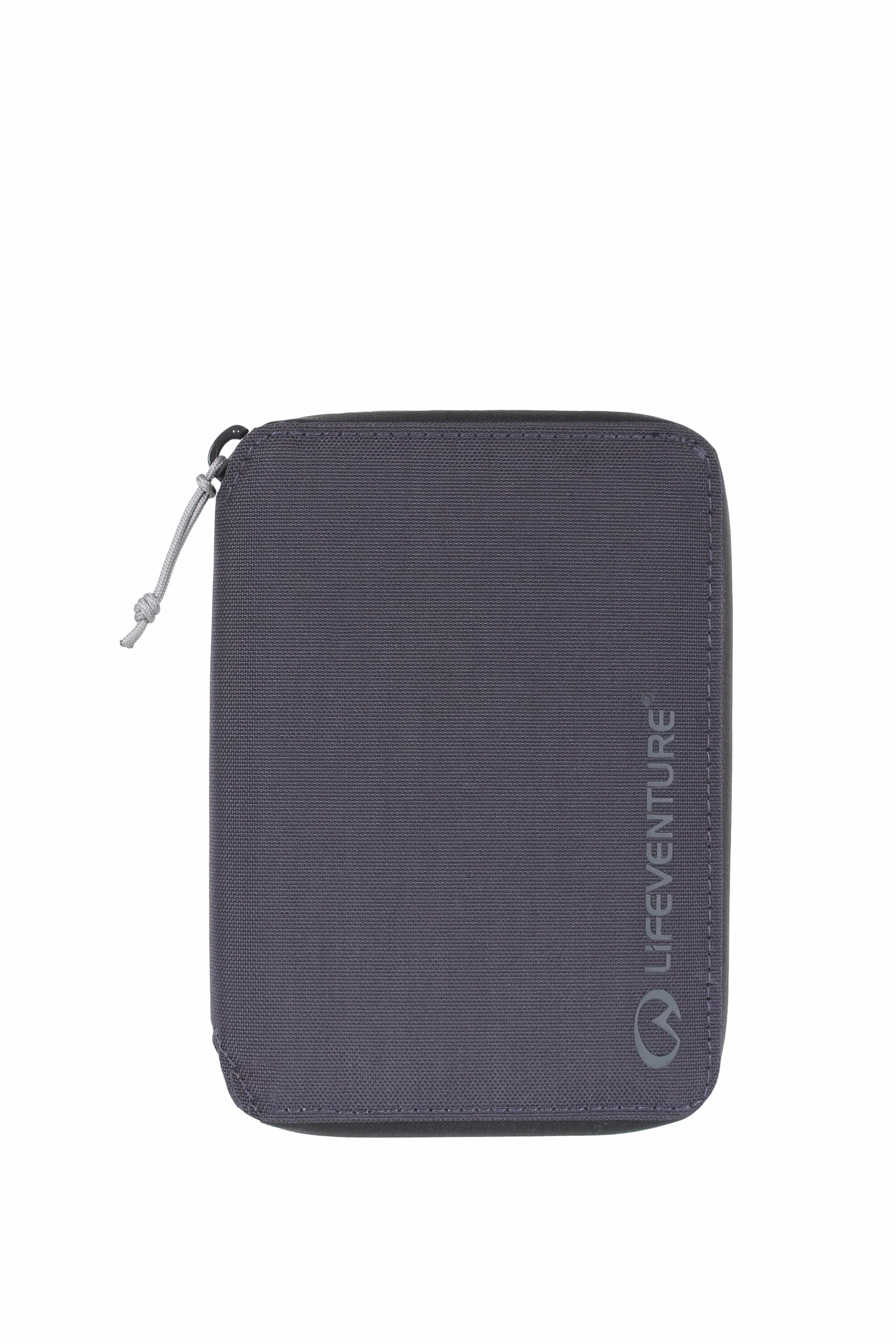 Lifeventure Portmonetka podróżna mini RFiD Bifold portfel zamek błyskawiczny uchwyt na paszport