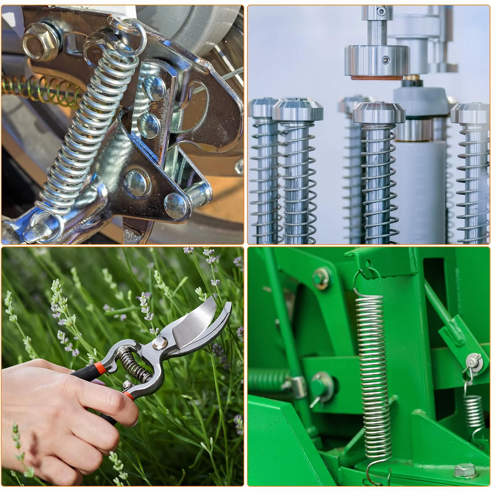 QUARKZMAN 5 szt. Sprężyna dociskowa, średnica drutu 0,028 cala, OD 0,24", długość wolna 1,57" ze stali nierdzewnej 304 mechaniczna sprężyna dociskowa, srebrna