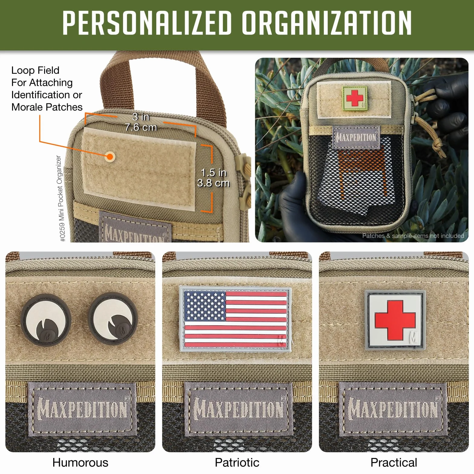 Maxpedition Mini kieszonkowy organizer khaki