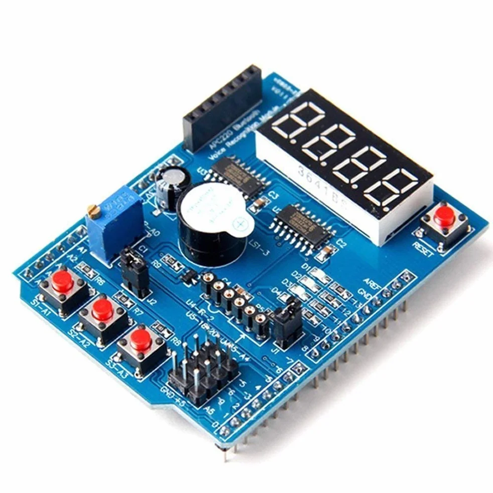 Hailege Wielofunkcyjny interfejs Tarcza Protype Shield Rozszerzenie Board dla Arduino UNO MAGE 2560 z DS18B20 LM35 odbiornik podczerwieni brzęczyk Bluetooth funkcja rozszerzenia interfejsu
