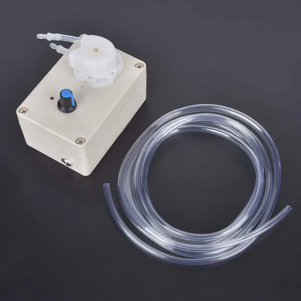 Peristaltic Liquid Pump, 50/60HZ Industrial Adjustable Flowing Dosing Pump for Lab Analytical Experimental, 1ml-250ml / min, Plug 110-240V