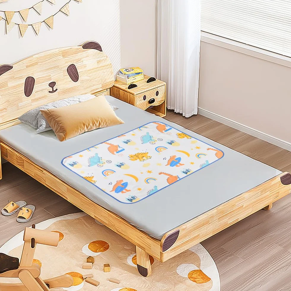 Aolso Materac do nauki korzystania z nocnika, ochraniacz na materac do łóżeczka dziecięcego, 70 x 90 cm ochrona łóżka, zmywalna wodoodporna podkładka pod łóżko, do pojedynczych łóżek, łóżeczek