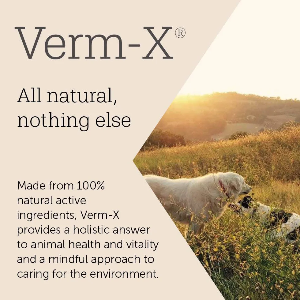 Verm-X Płyn do drobiu, 250 ml. Zamiast chemicznych kuracji dla kur, gęsi, kaczek itd. Naturalna kontrola wewnętrznych pasożytów o sprawdzonej recepturze Verm-X.