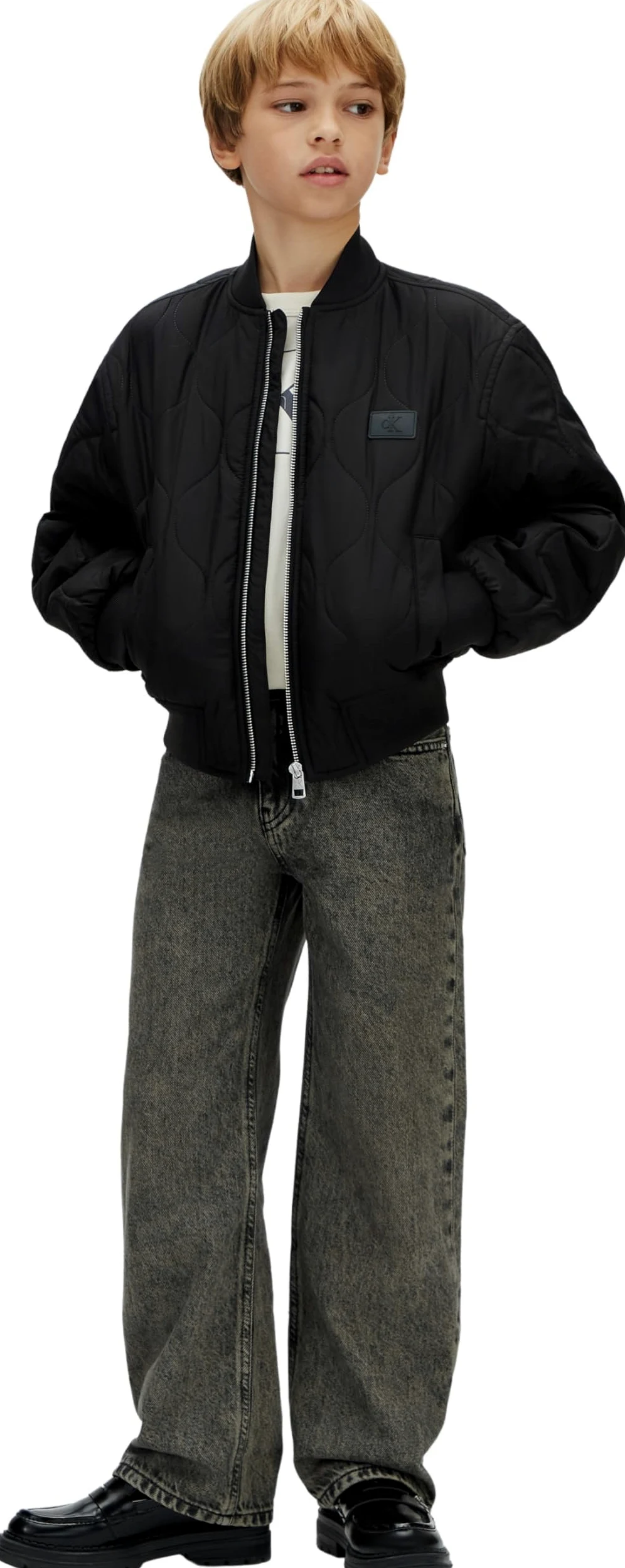 Calvin Klein Kurtka bomberka Chłopcy Quilted Bomber Jacket Ib0ib02627