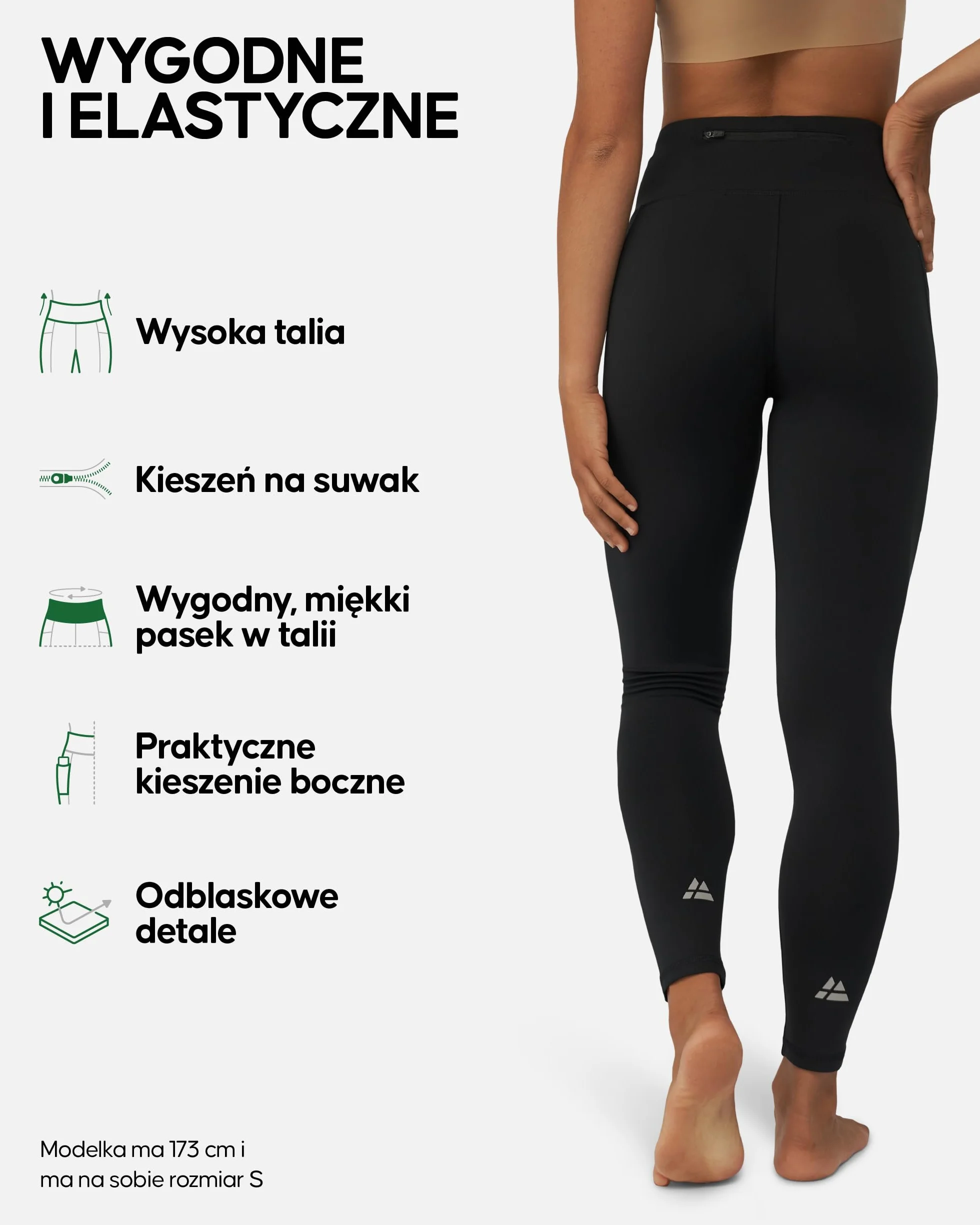DANISH ENDURANCE Damskie Legginsy Treningowe z Kieszeniami, Getry na Siłownię z Wysokim Stanem