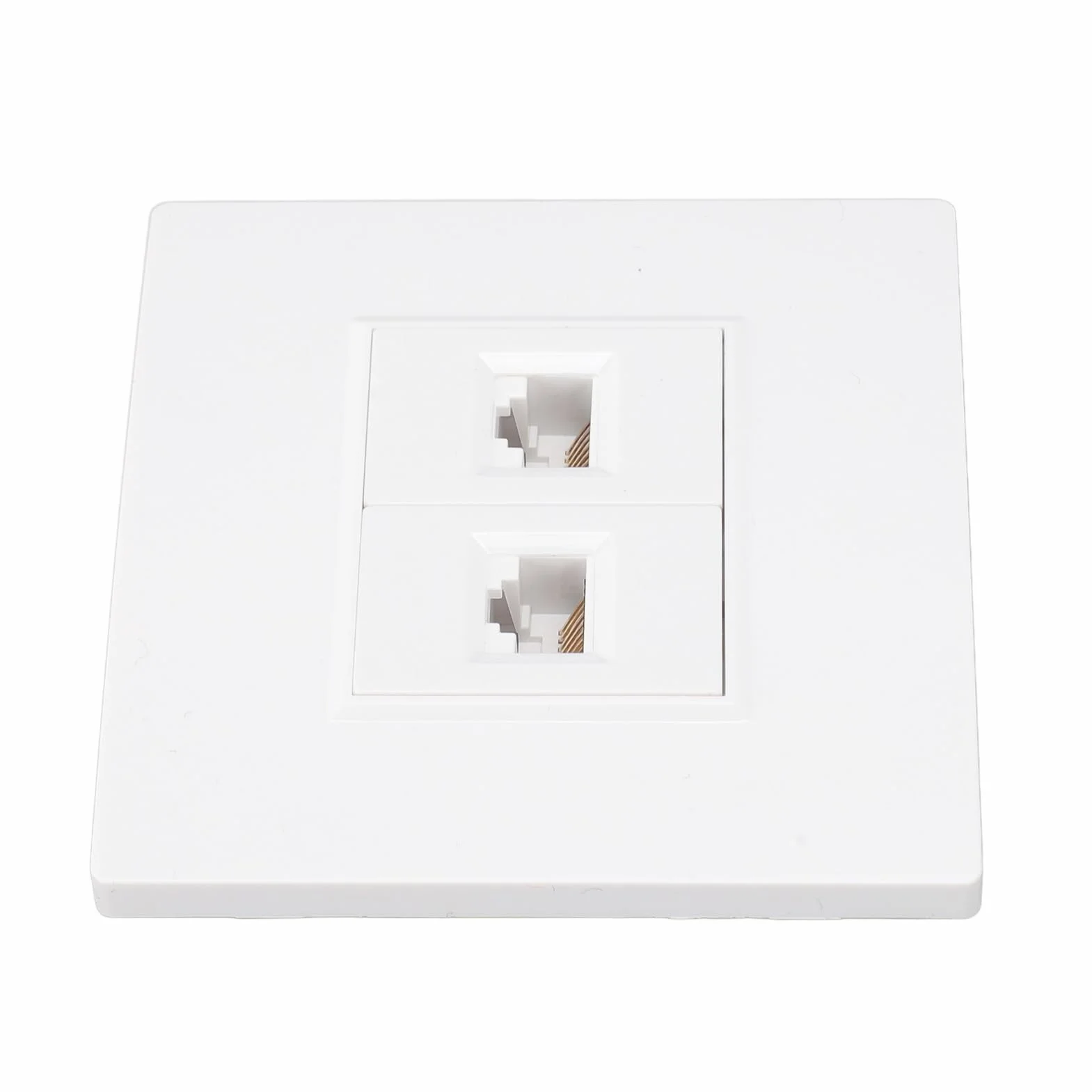 2-portowa Płyta ścienna Ethernet, Gniazdko ścienne Ethernet Cat 6, Wyjmowane żeńskie i żeńskie, Płyta ścienna Ethernet Keystone do urządzeń Ethernet Cat5 Cat5e Cat6 Cat6a