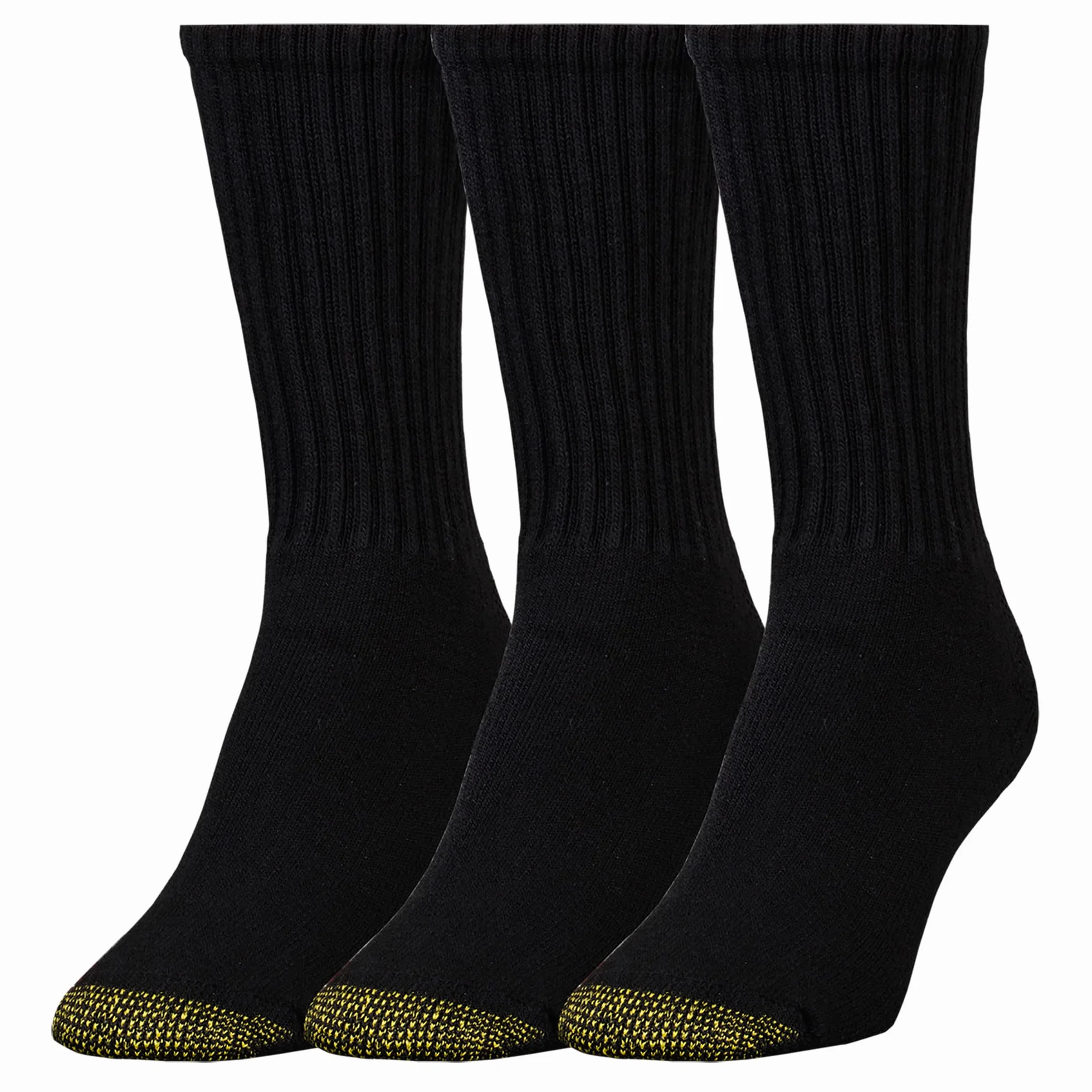 GOLDTOE Skarpety damskie Ultra Tec Crew 3-pak, Czarny, Medium