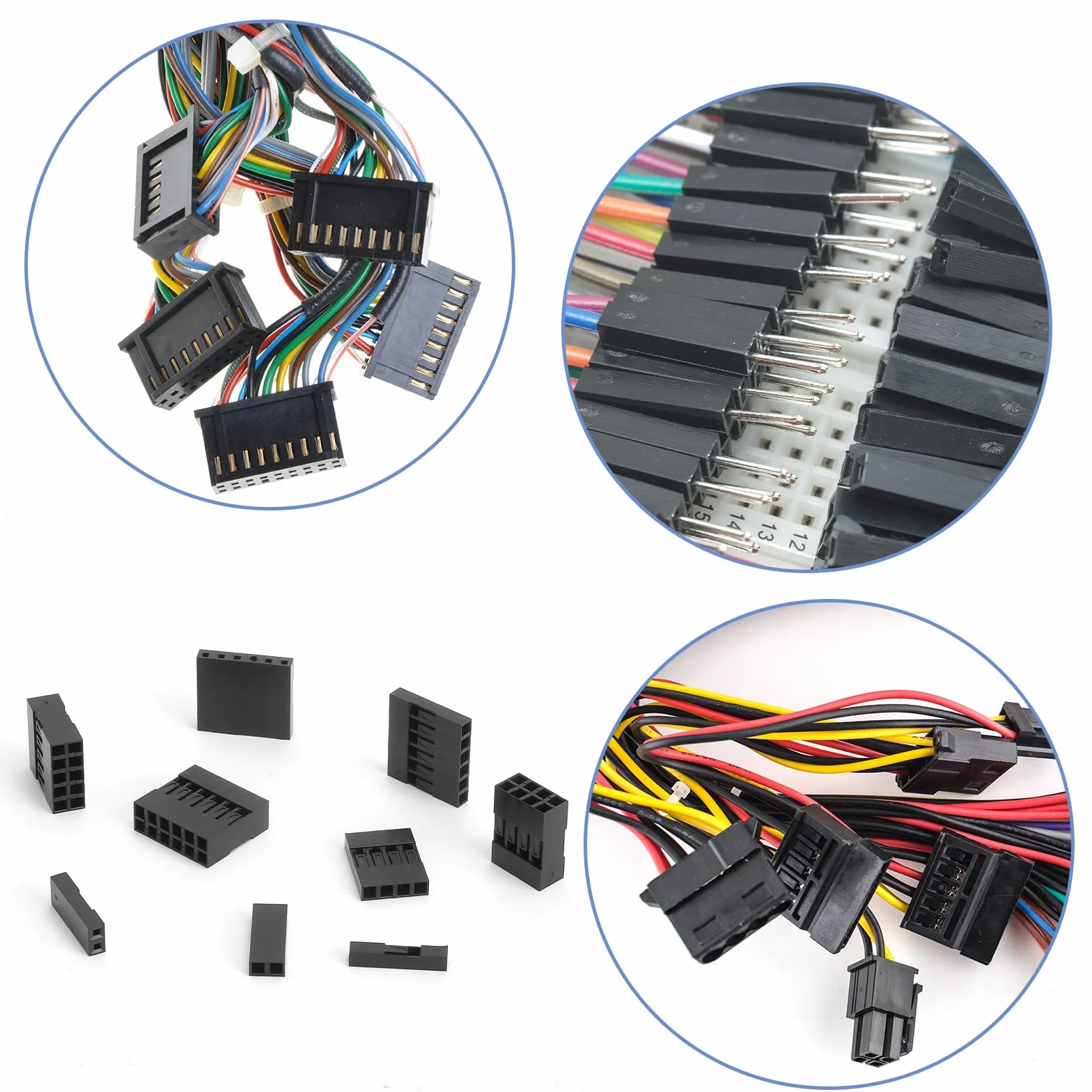 Zestaw wtyczek DuPont (620 szt.), wtyczka Dupont 2,54 mm, męska-żeńska, 1-6 pinów, wtyczka JST, do projektów elektronicznych DIY, Arduino, Raspberry Pi, z pudełkiem do przechowywania