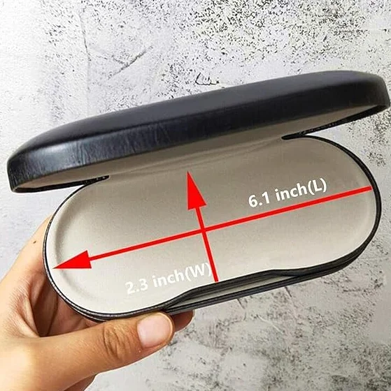 UD podwójne etui na okulary 2 w 1, twarda obudowa dla kobiet i mężczyzn, podwójny uchwyt na okulary, ochrona dwóch okularów, czarne, rozmiar M