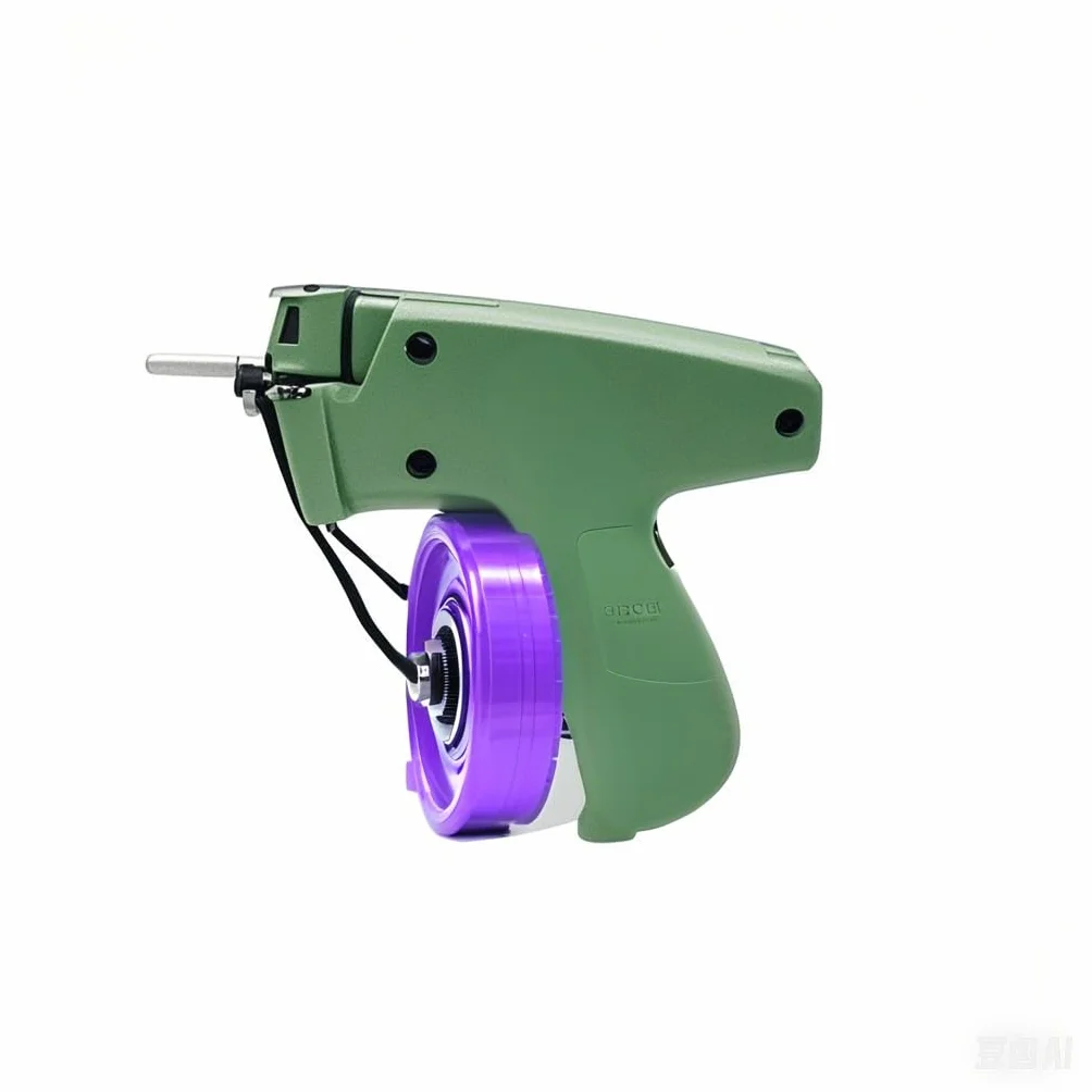 Miniaturowy pistolet do szycia i metkowania ubrań z 6 igłami i 3200 mikrozapięciami (Fioletowo-zielony)
