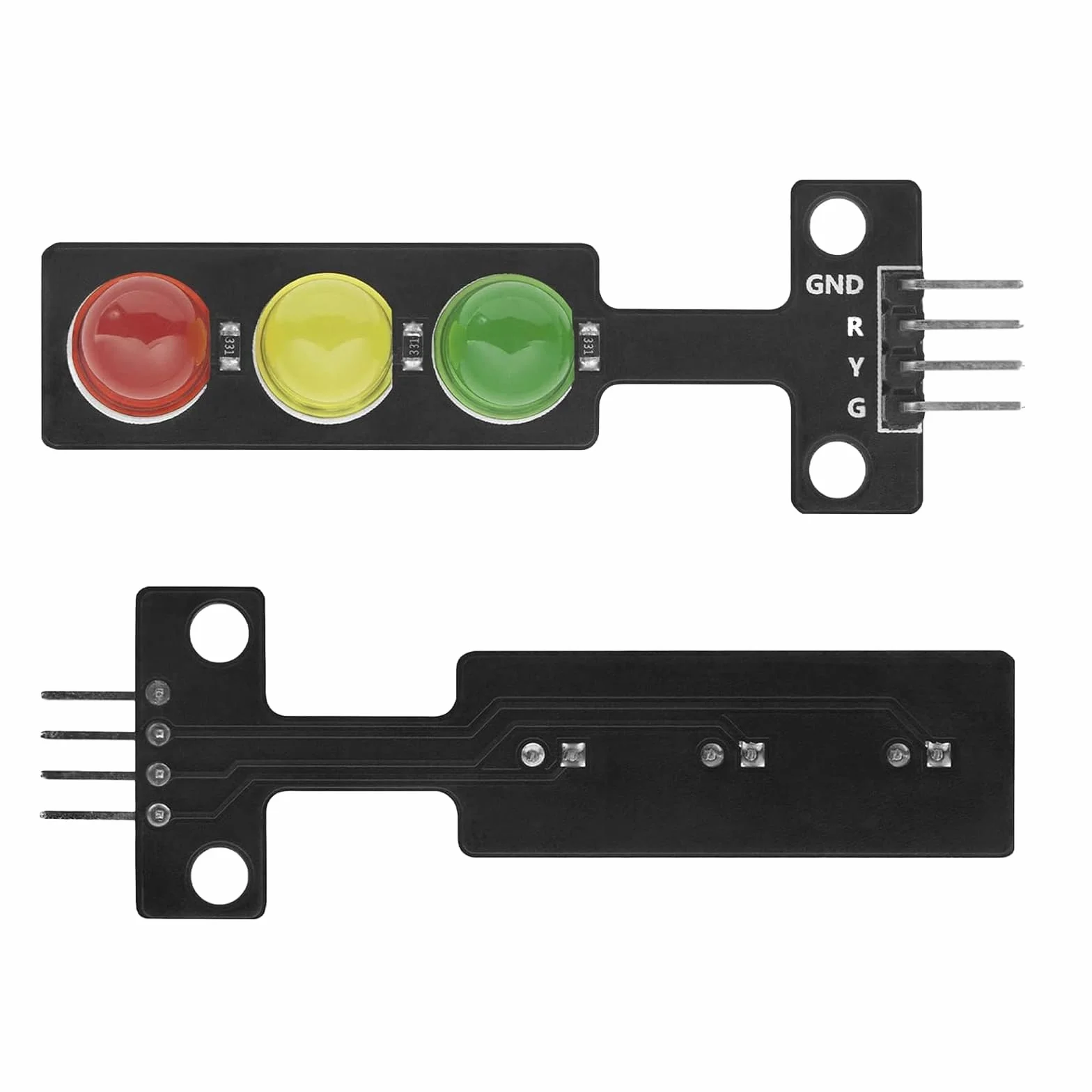 8 modułów świetlnych LED, 3,3-5 V, 8 mm, kreatywny zestaw "zrób to sam", mini sygnalizator świetlny, kompatybilny z Arduino
