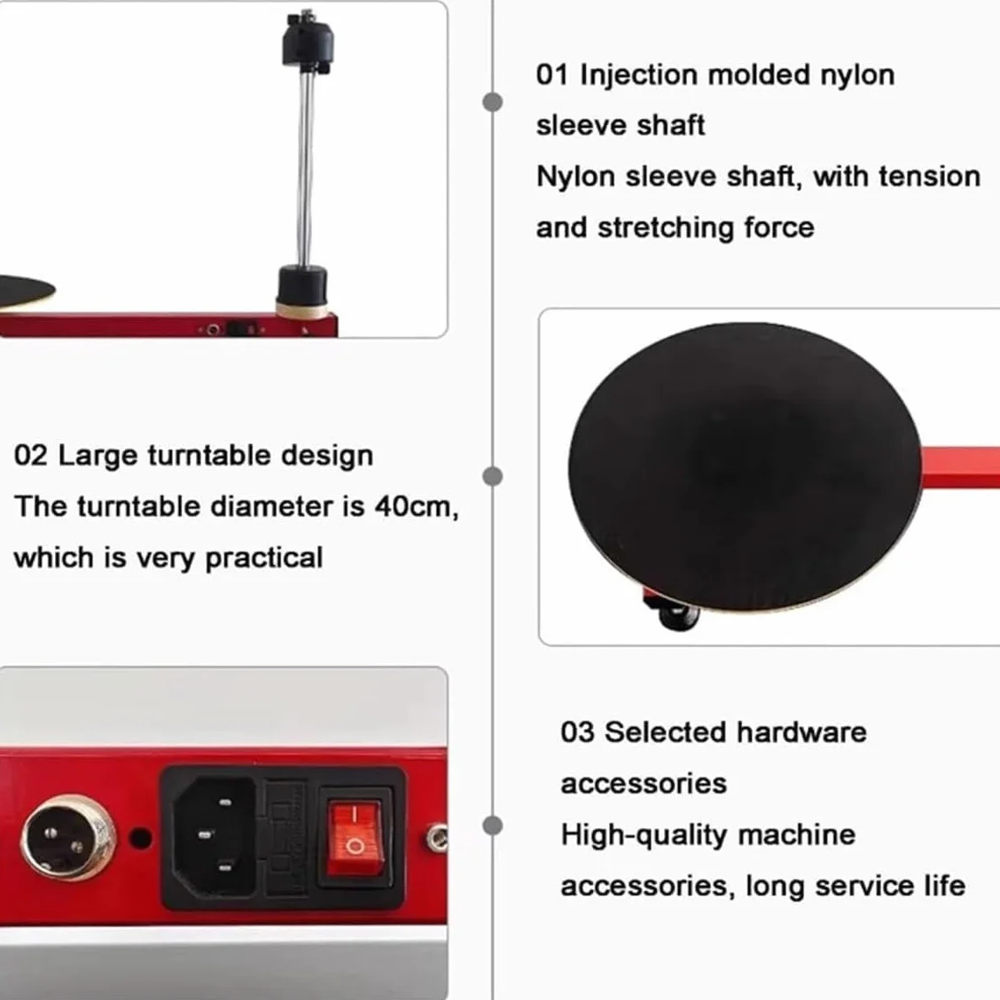 Electric Stretch Film Wrapping Machine Bench,Turntable Diameter Double Shaft Electric Film Wrapping Machine for Pallet Packing Industrial Stretch Film Wrapper Semi-Automatic
