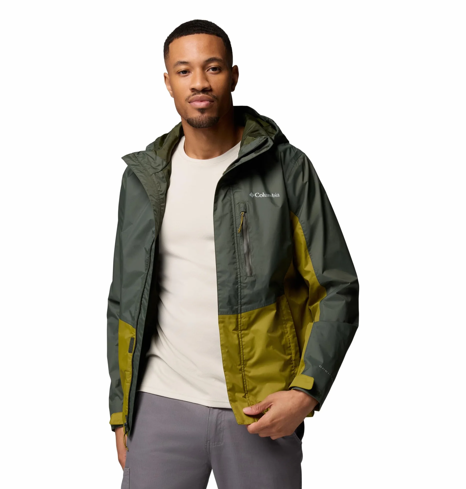 Columbia Wodoodporna kurtka przeciwdeszczowa Mężczyźni Pouring Adventure 3 Jacket