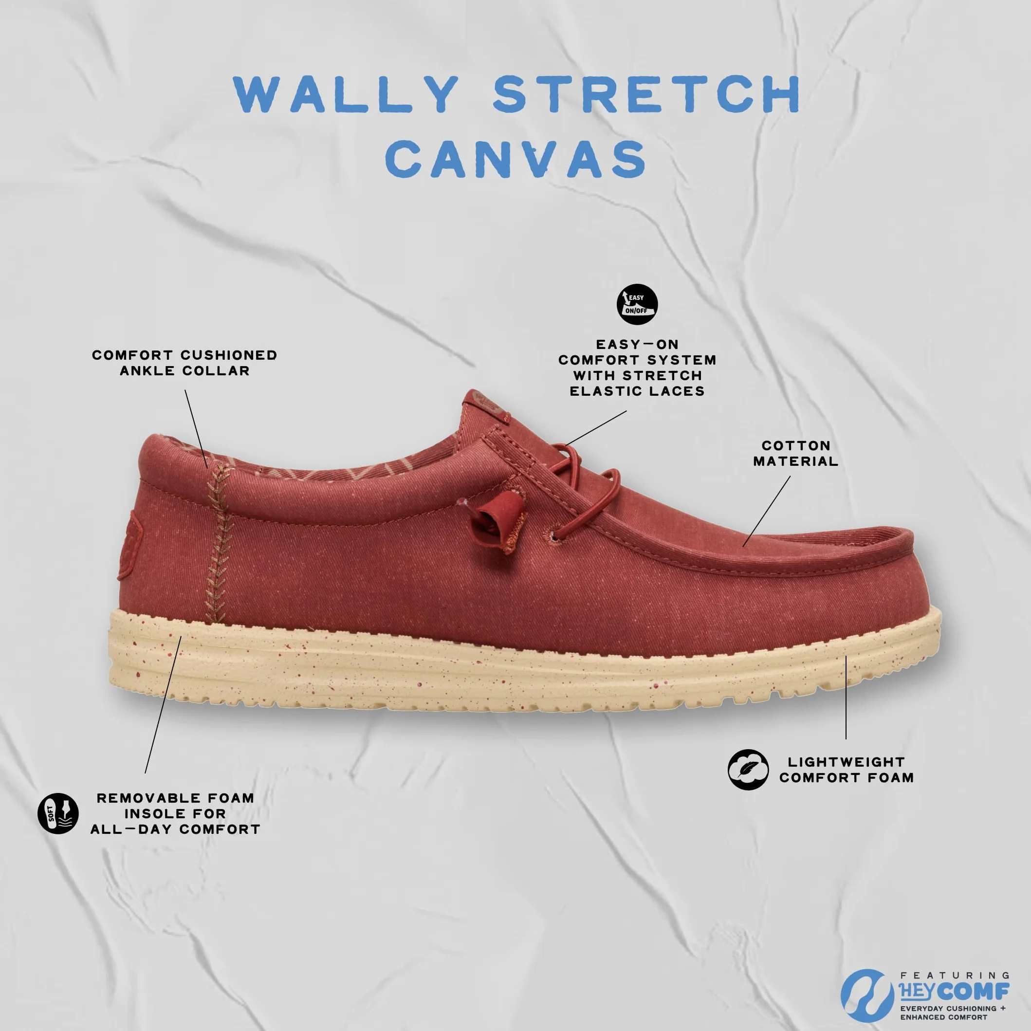 HEYDUDE Mężczyźni Wally Canvas Moccasin