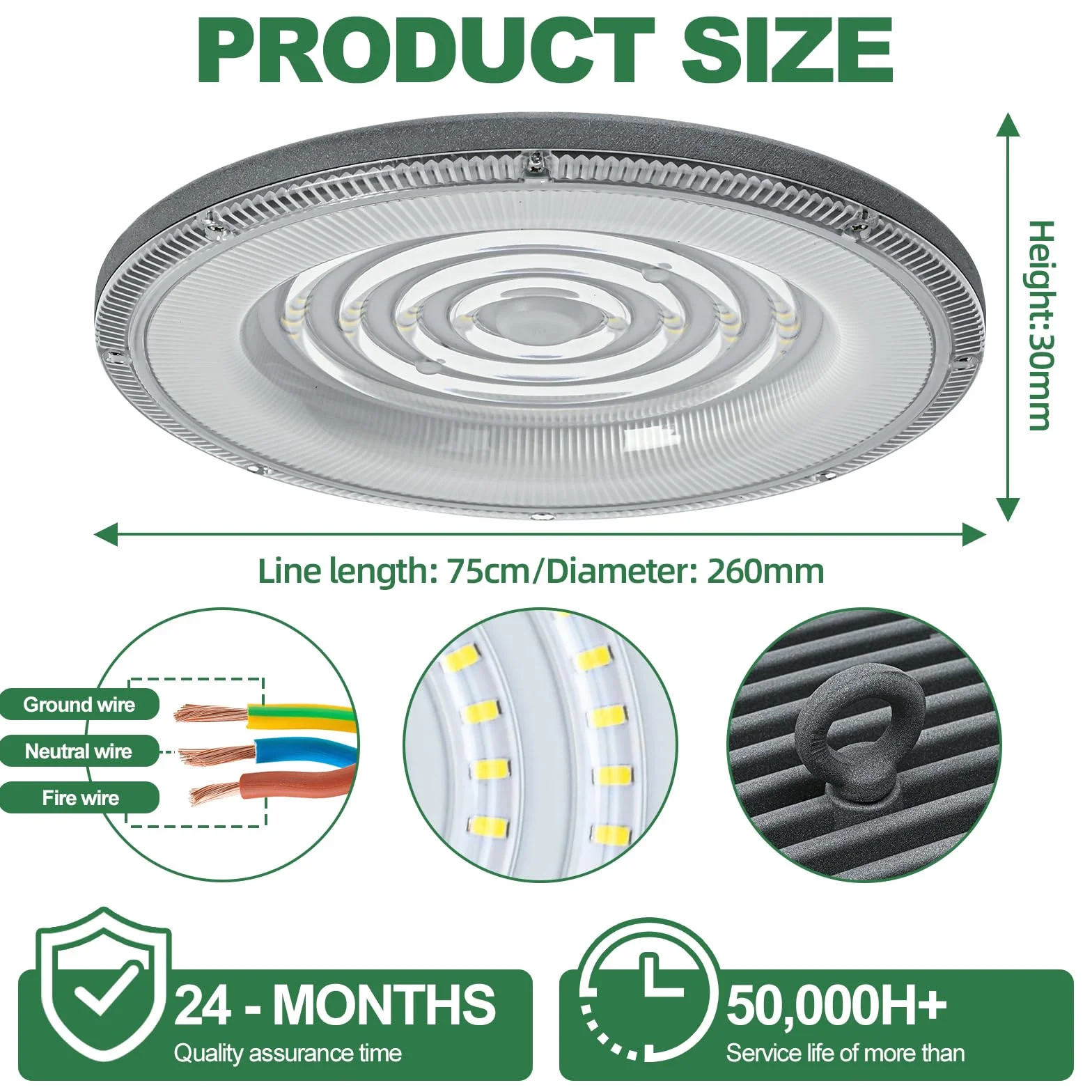 Oświetlenie garażowe LED 1000 W, 10000 lm, 6500 K, UFO, lampa sufitowa z łańcuchem, 144 diody LED do wnętrz, wodoodporna lampa sufitowa IP65, do garażu, magazynu, sali gimnastycznej