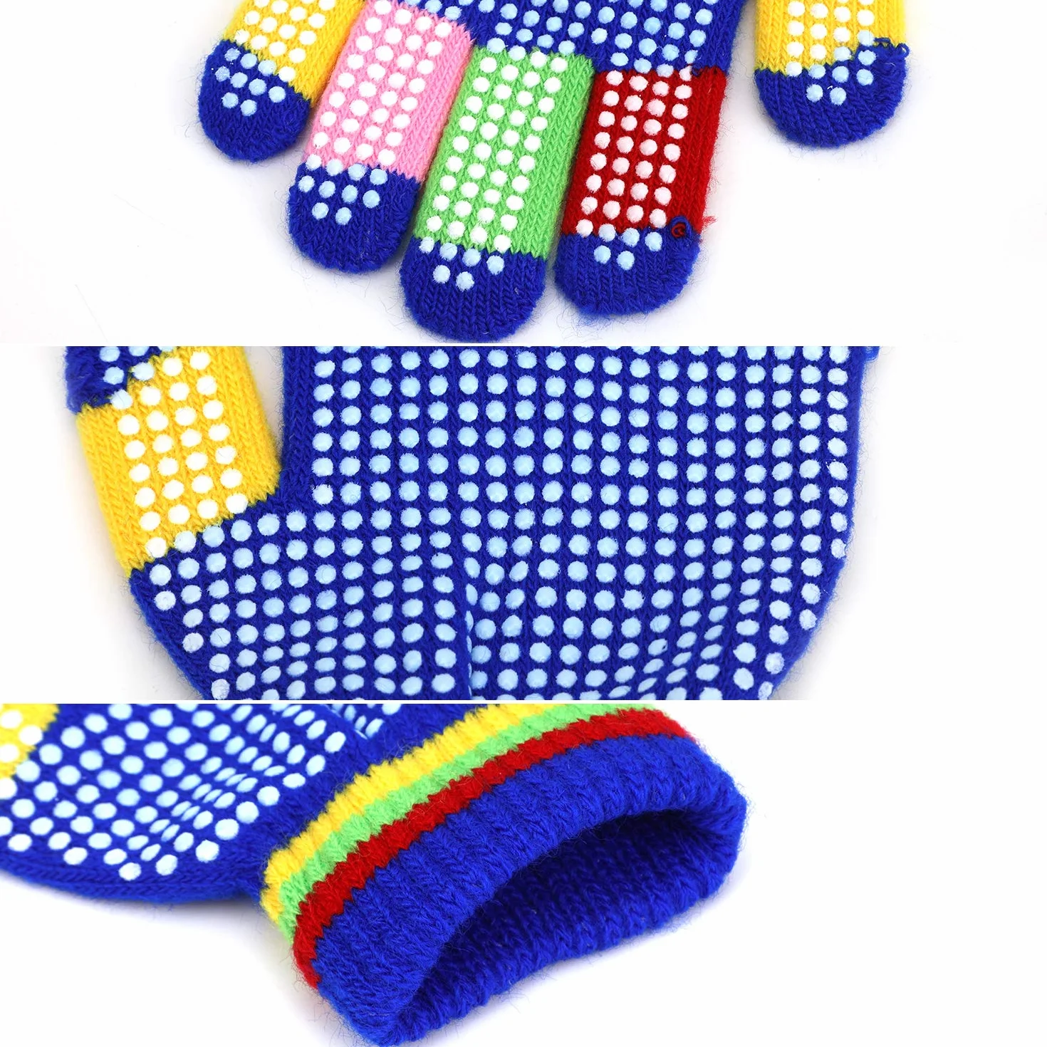 Dziecięce rękawiczki antypoślizgowe zimowe ciepłe rozciągliwe unisex 5-8 lat