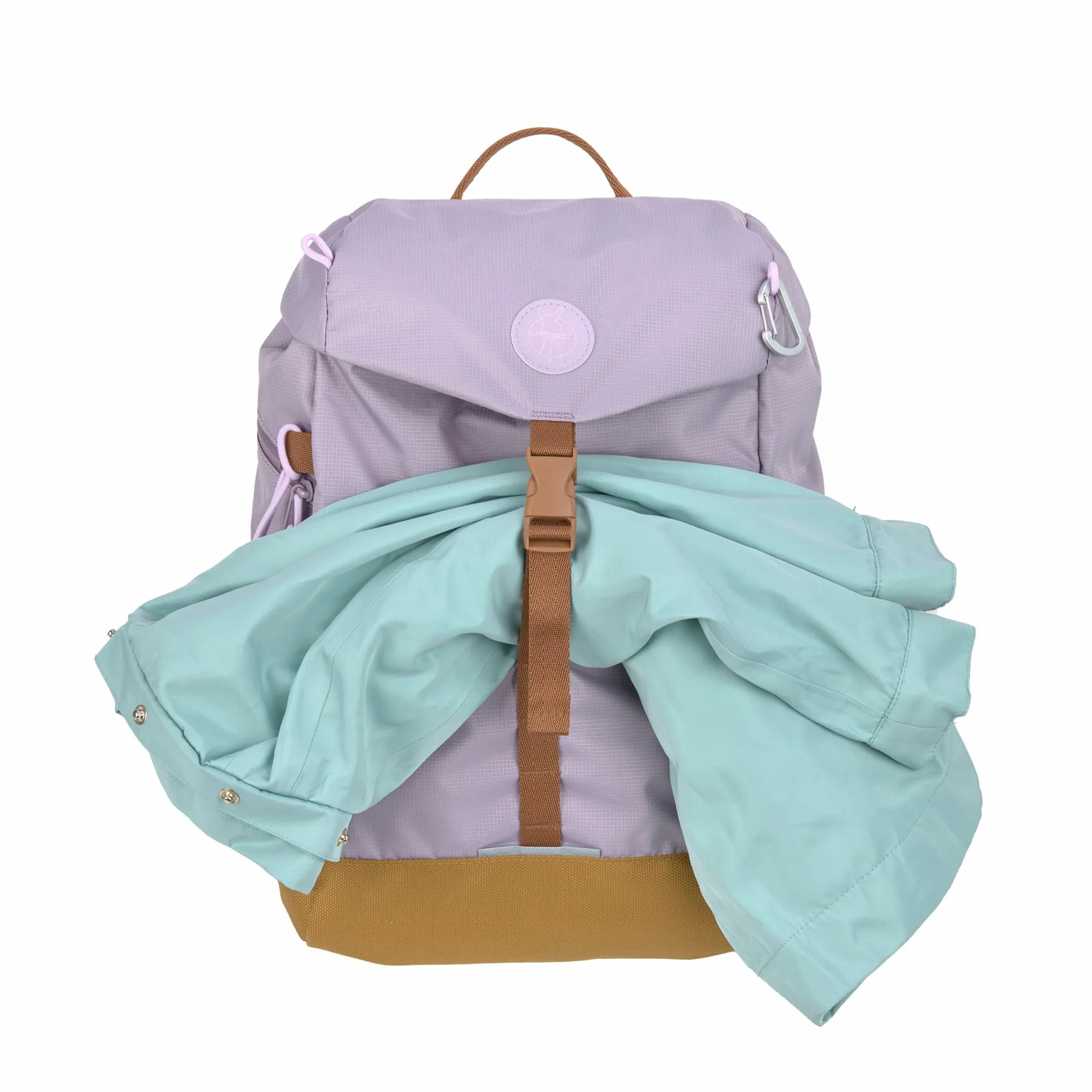 LÄSSIG Dziecięcy plecak trekkingowy, plecak dziecięcy z pasem piersiowym, wyściełane paski na ramiona, wodoodporny, 14 litrów/duży plecak outdoorowy Lilac, liliowy, Nowoczesny