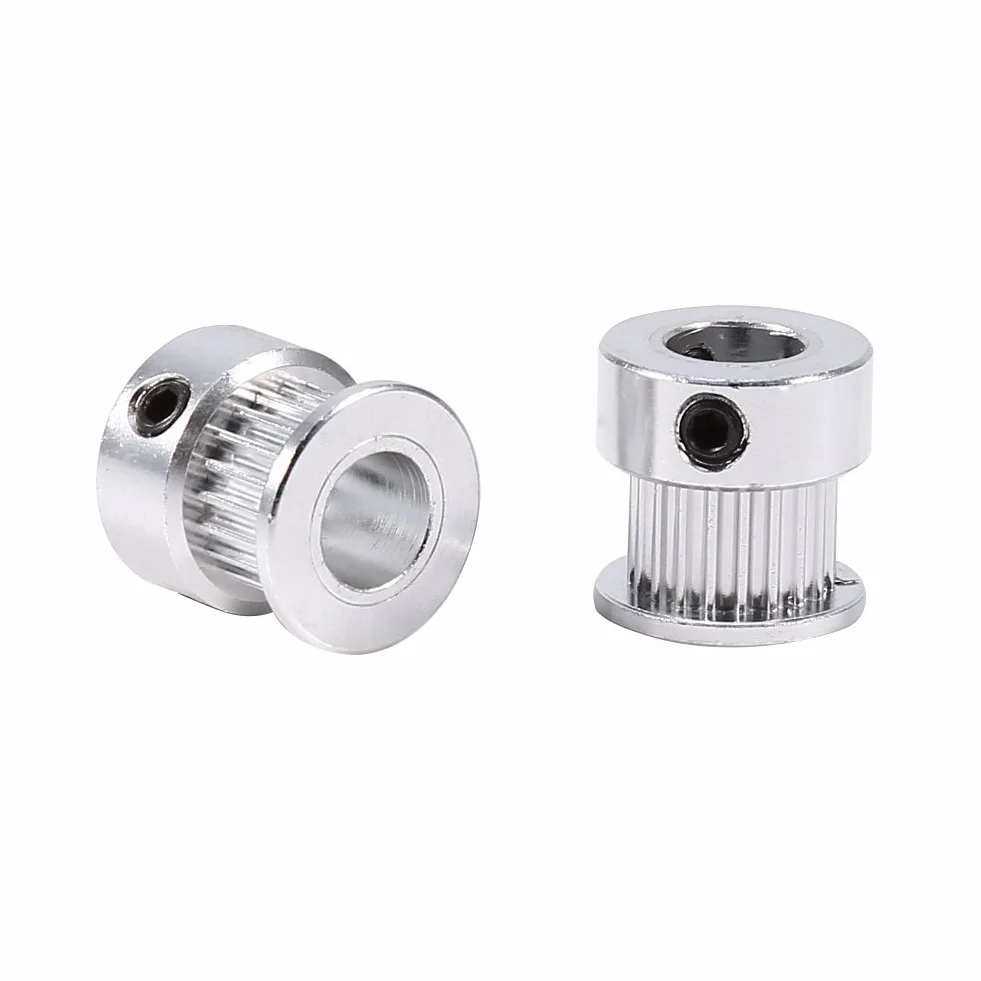 Zestaw pasów zębnych z napinaczem pasów 2 szt. GT2 aluminiowe paski zębate, koła pasowe, 20 zębów, kołnierz synchroniczny 8 mm otwór do drukarki 3D