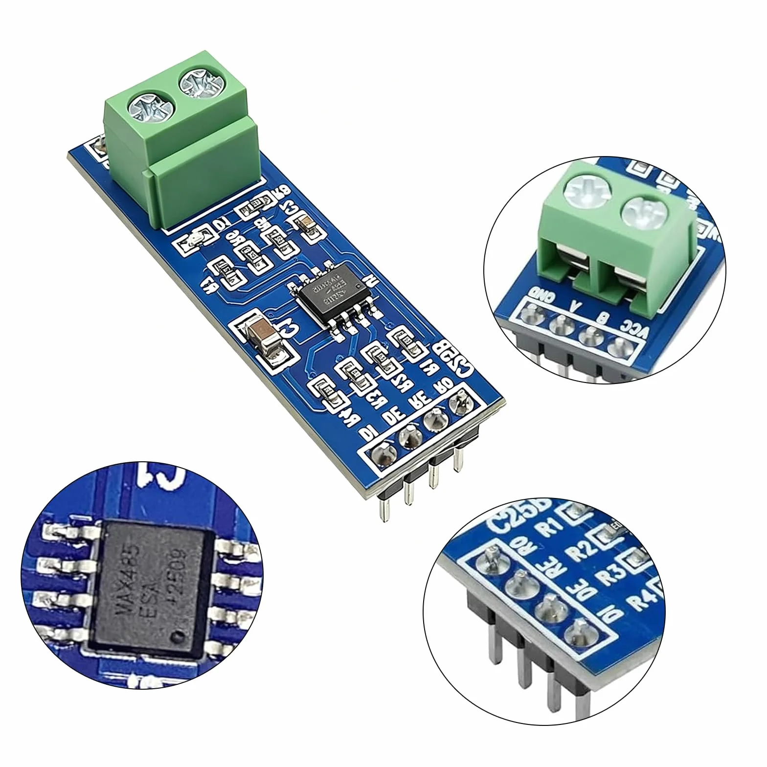8 modułów MAX485 5 V TTL do RS485 Converter Moduły, płytka rozwojowa TTL do -RS-485-MCU, niskie zużycie energii i nadajnik, z Arduino Raspberry Pi DIY