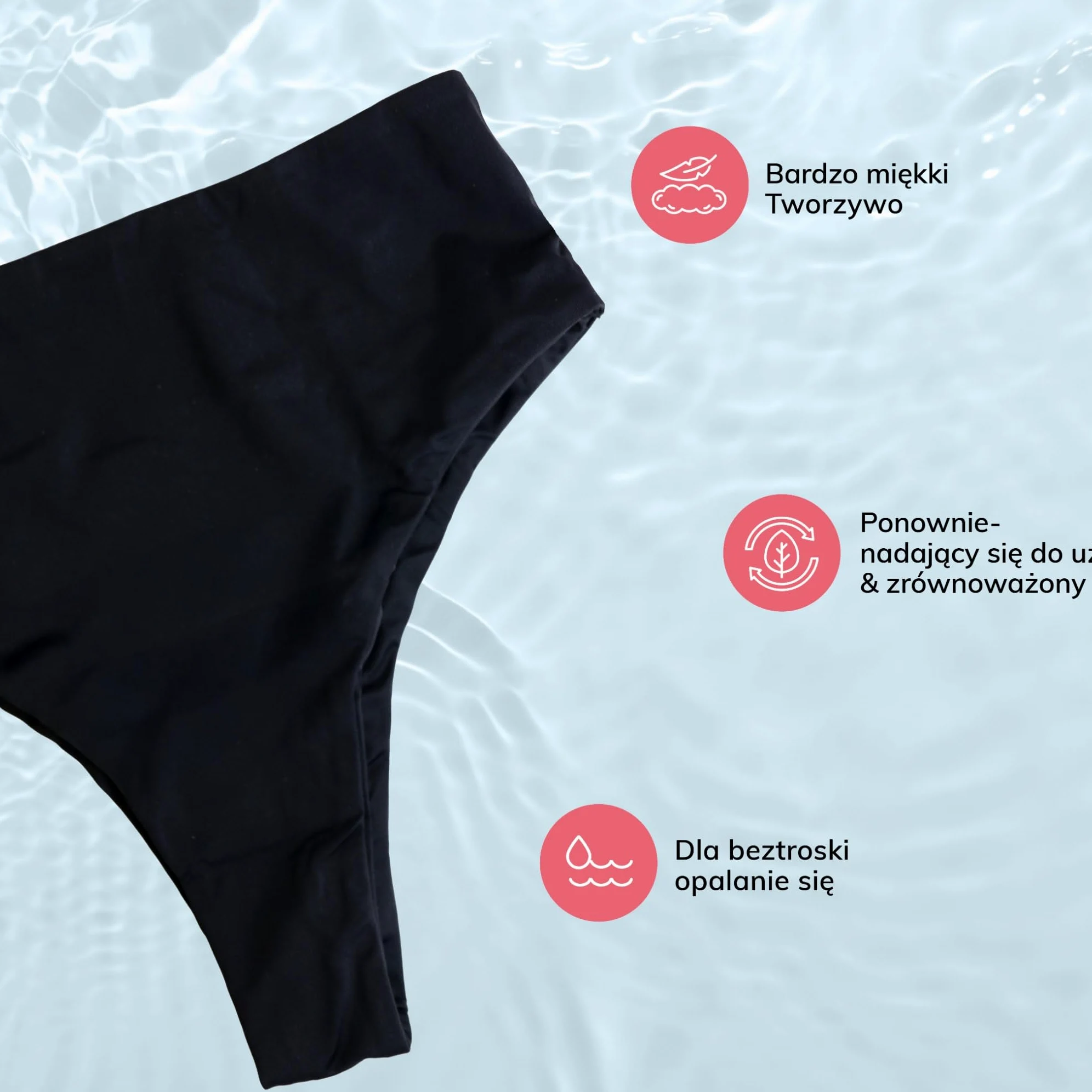 MYLILY Dół od bikini Damskie Czarne | Dół bikini figi damskie | Dół bikini czarny | Kształtujący dół od bikini dla nastolatków