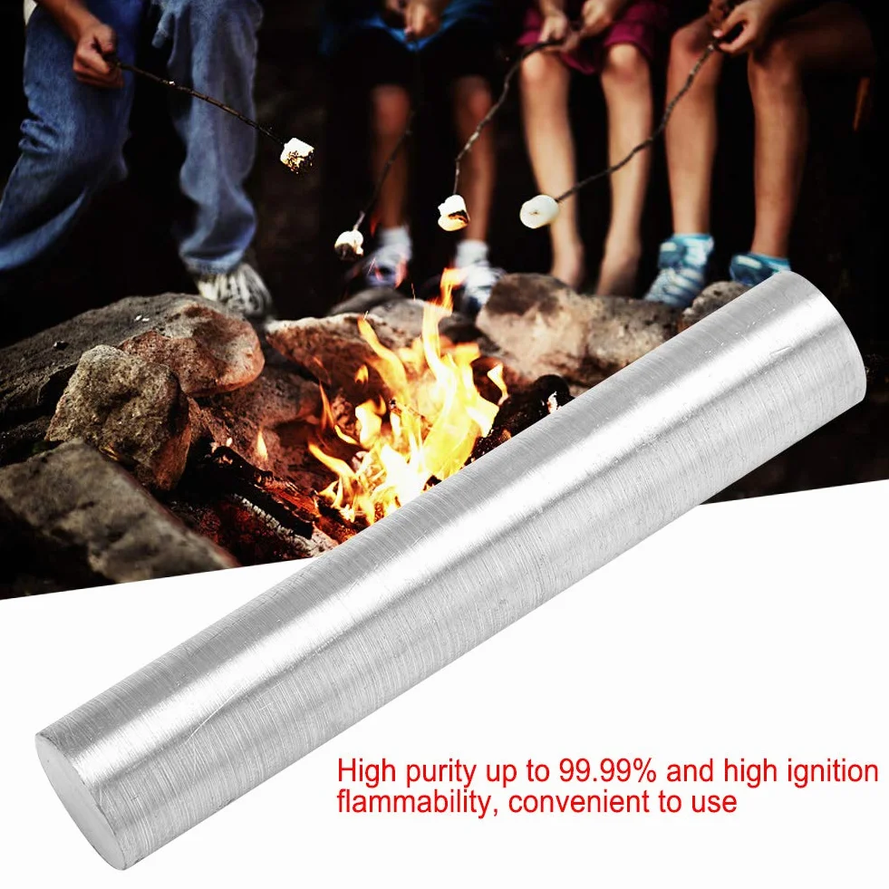 Pręt Metalowy Magnezu Pręt Elementu Mg 99,99% Survival Emergency Accessory Wiercona Podpałka Podgrzewacz Ciepłej Wody(18mm*100mm)