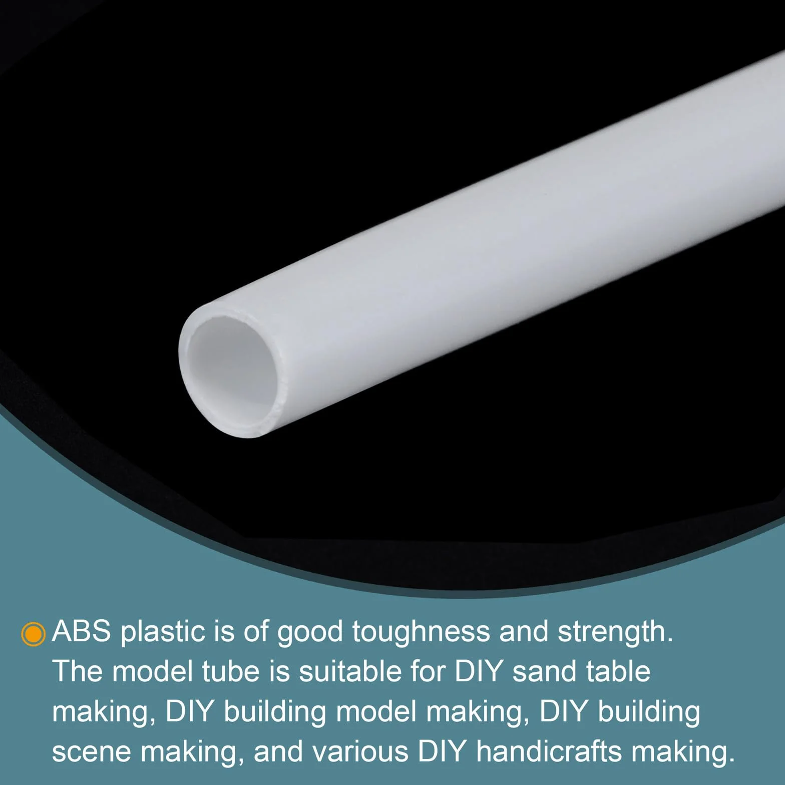 QUARKZMAN 20 szt. Rury plastikowe do modelowania ABS, okrągła rura 5 mmx250mm, biała, łatwa w obróbce do tworzenia modeli architektonicznych DIY