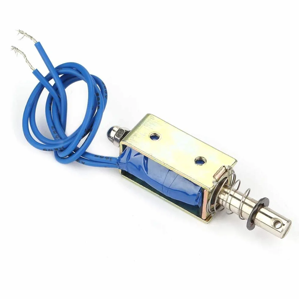 Push-pull elektromagnes 12V elektromagnes otwarta rama Typ sterowania automatyki 6/12/24V DC 300mA DC Pulower elektromagnet 5N wysuwany zakres 10mm (6V)