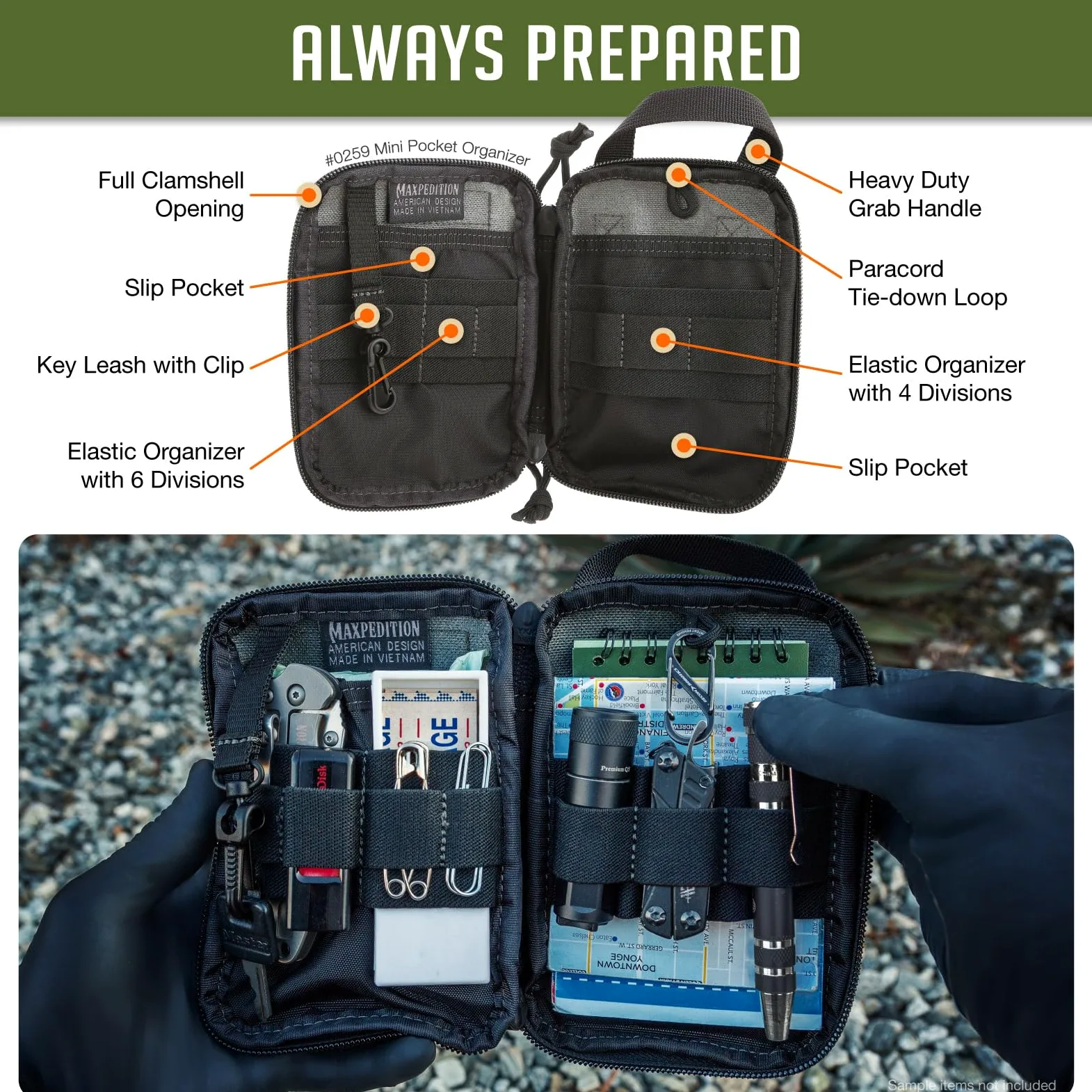 Maxpedition Mini organizer kieszonkowy szary wilk