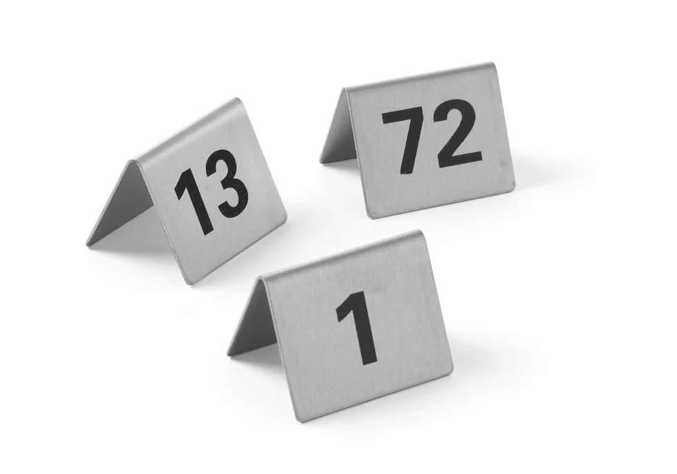 HENDI Tabliczki informacyjne z numerami od 1 do 12 | wymiary: 50x35x(H)40 mm