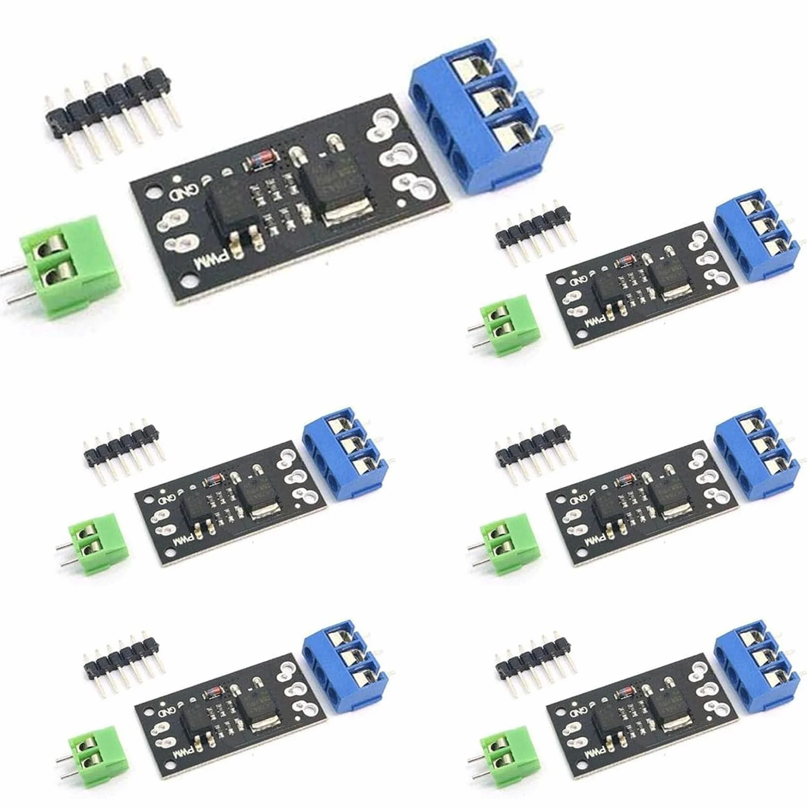 GERUI 6 sztuk LR7843 FR120N D4184 MOSFET moduł sterujący 30V 161A 100V 9,4A 40V 50A 3V lub 5V sygnał 3V lub 4V sygnał rurka MOS moduł tranzystora polowego przekaźnik zastępczy dla Arduino (LR7843)