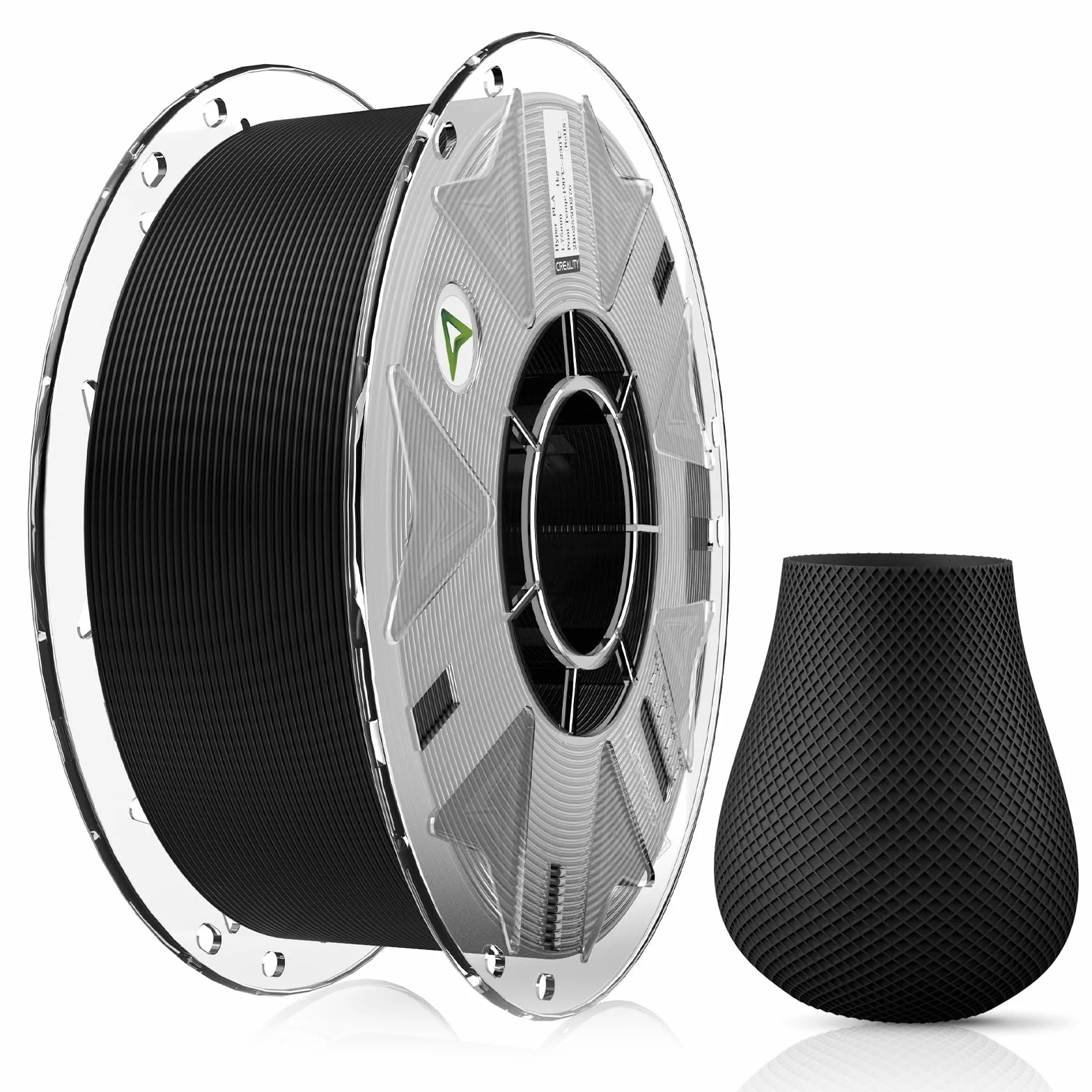 Creality Filament PLA, Hyper PLA RFID filament do drukarki 3D – wysoka prędkość 30-600 mm/s, szpula 1 kg (2,2 lbs) z obsługą CFS, kompatybilny z K2 Plus Combo i większością drukarek 3D, czarny