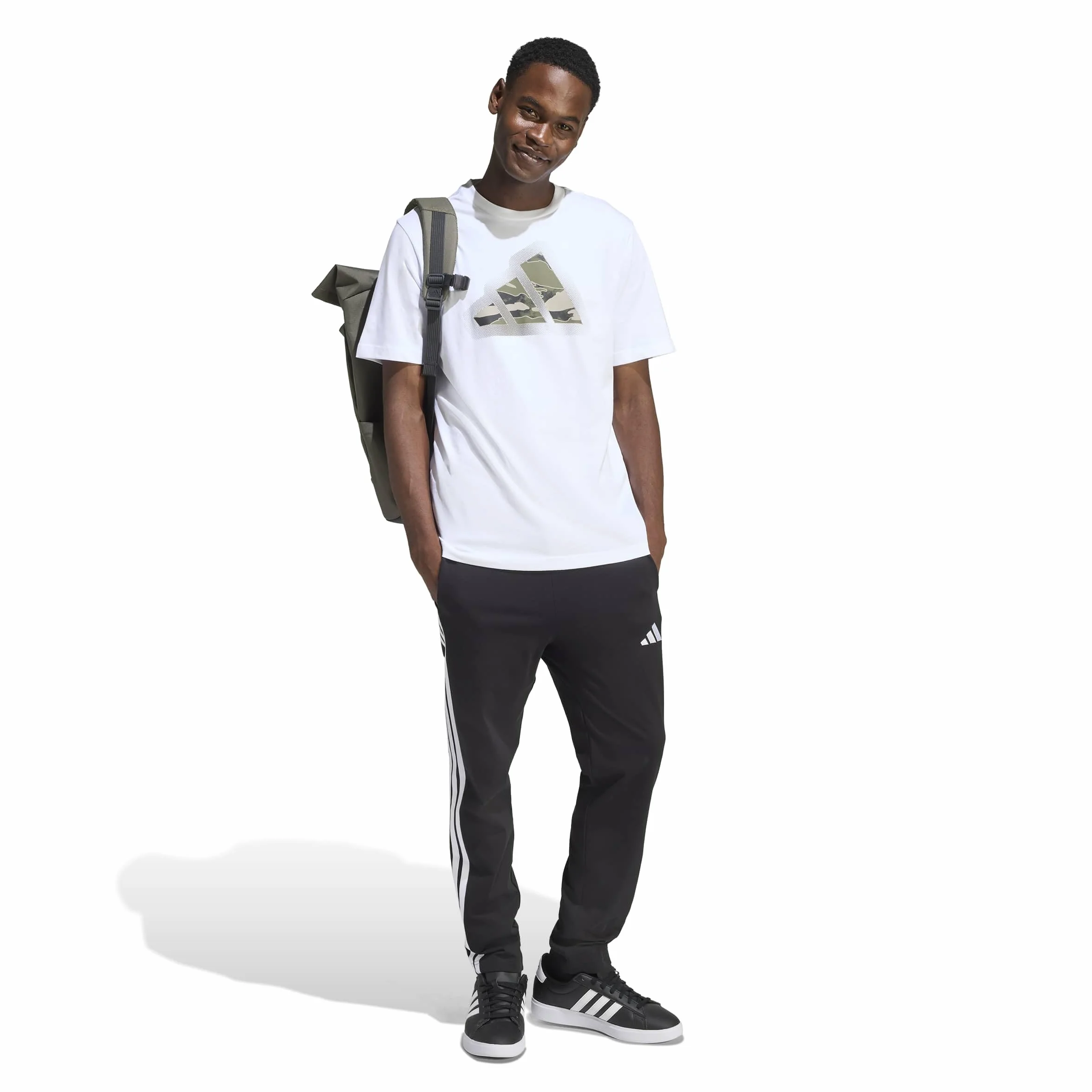 Adidas Heren Camo Modern Logo Graphic T-Shirt White XXL