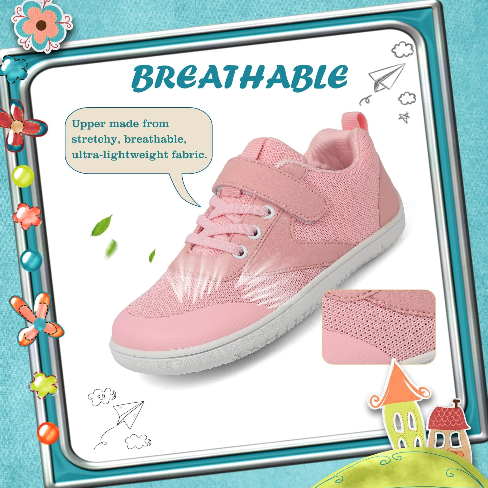 AONEGOLD Buty Boso Chłopcy Dziewczęta Oddychające Lekkie Elastyczne Wygodne Buty Do Biegania Antypoślizgowe Buty Do Biegania Sneakers