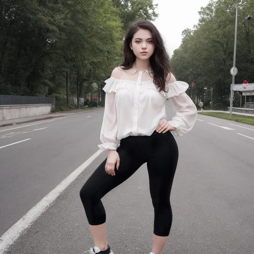 FUNGO Legginsy Damskie Bawełniane Leginsy - Leginsy 3/4 Damskie z Wysokim Stanem Spodnie do Jogi Spodnie na Siłownie Legginsy 3/4 Długości f34