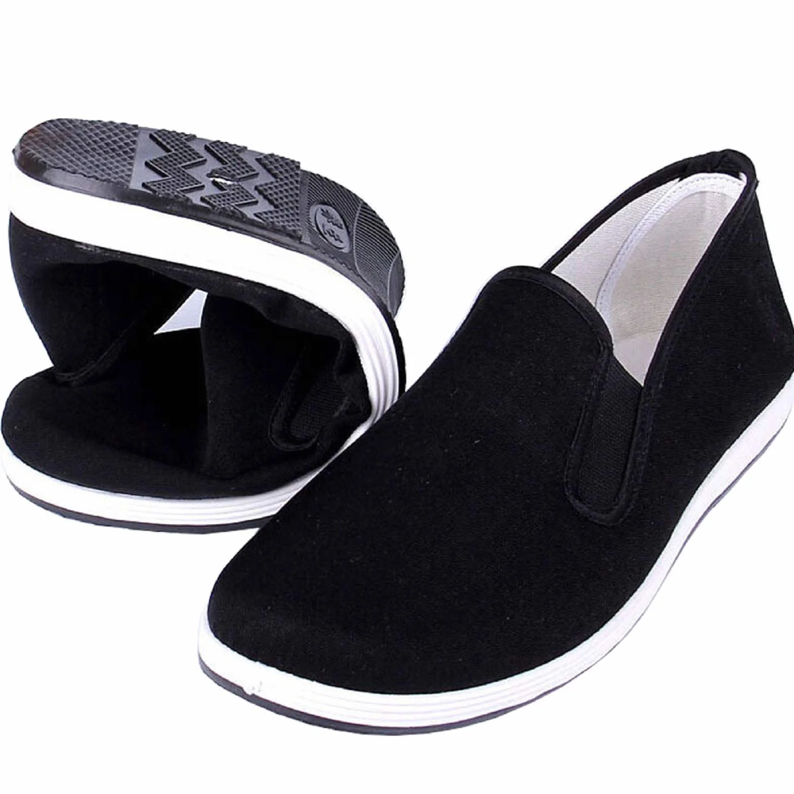 Kung Fu Tai Chi buty do sztuk walki, gumowa podeszwa, uniseks, płótno, antypoślizgowe, modne, Qigong, trener, czarne