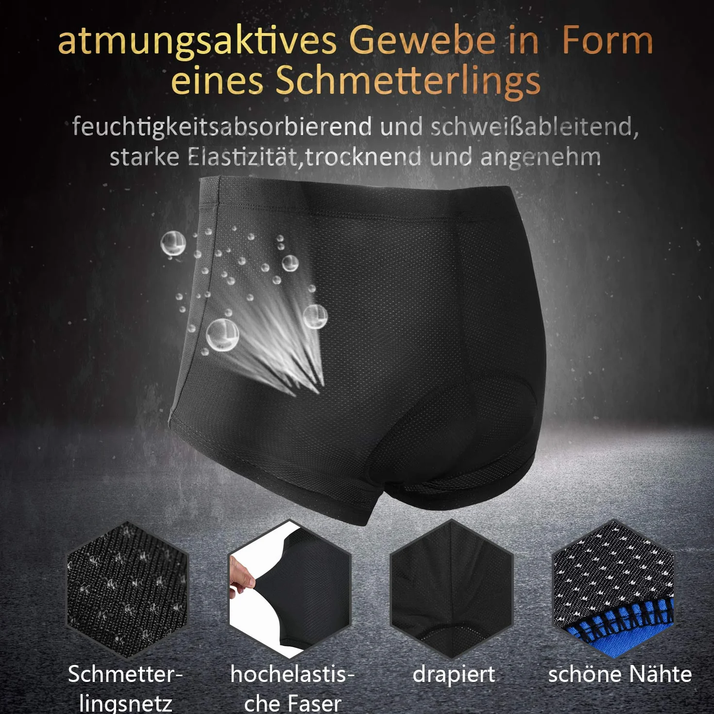 Męskie spodenki rowerowe z wkładką żelową 3D