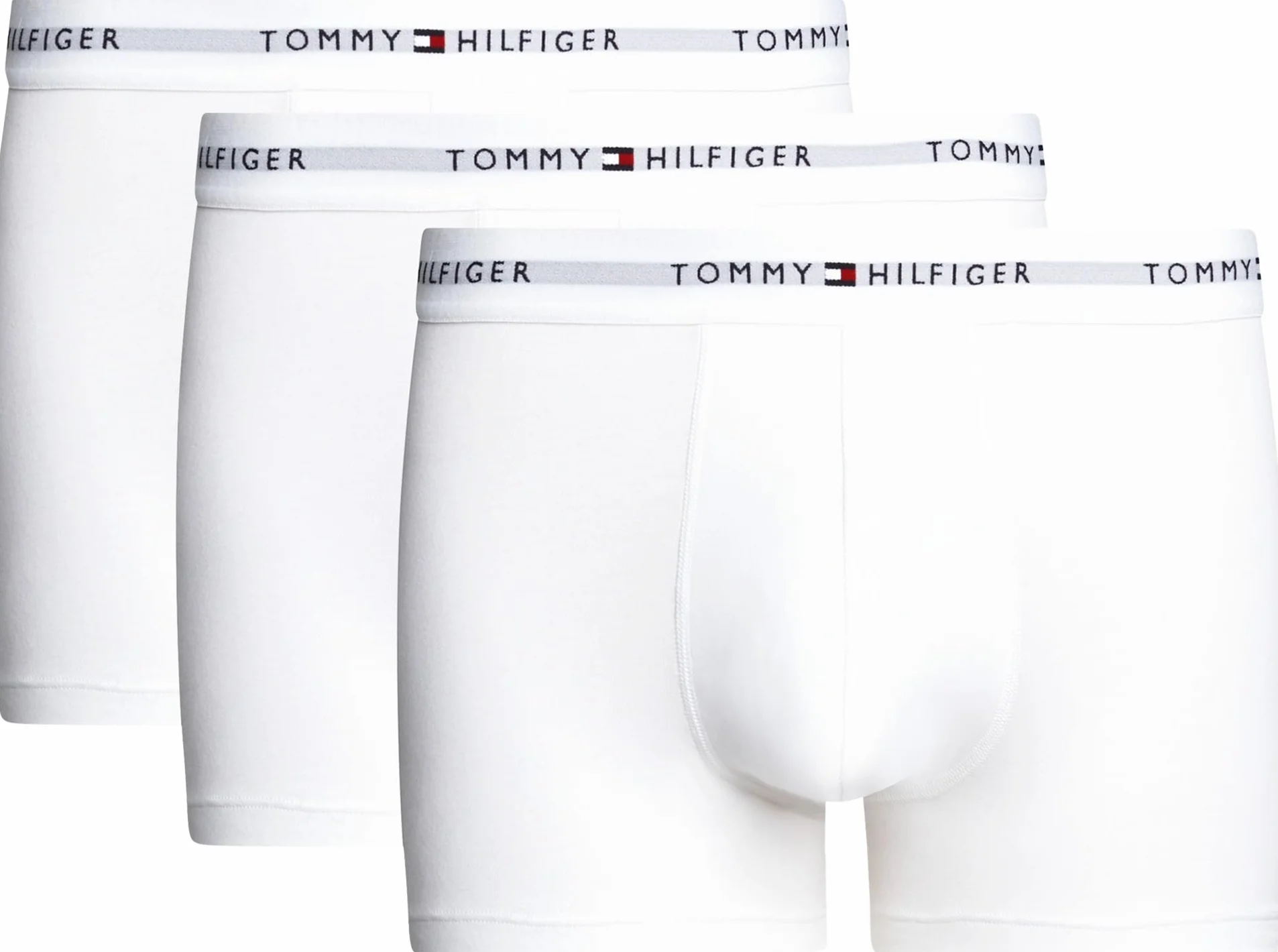 Tommy Hilfiger Bokserki męskie bawełna rozciągliwa 3 szt XL biały