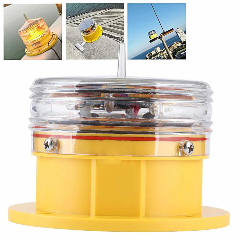 Solar Power Sidelight IP68 Wodoodporny LED Statek Marine Dock Barge Safety Beacon Flashing Light Oświetlenie 360 ​​°