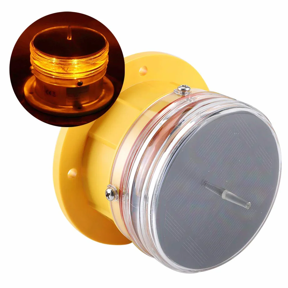Solar Power Sidelight IP68 Wodoodporny LED Statek Marine Dock Barge Safety Beacon Flashing Light Oświetlenie 360 ​​°